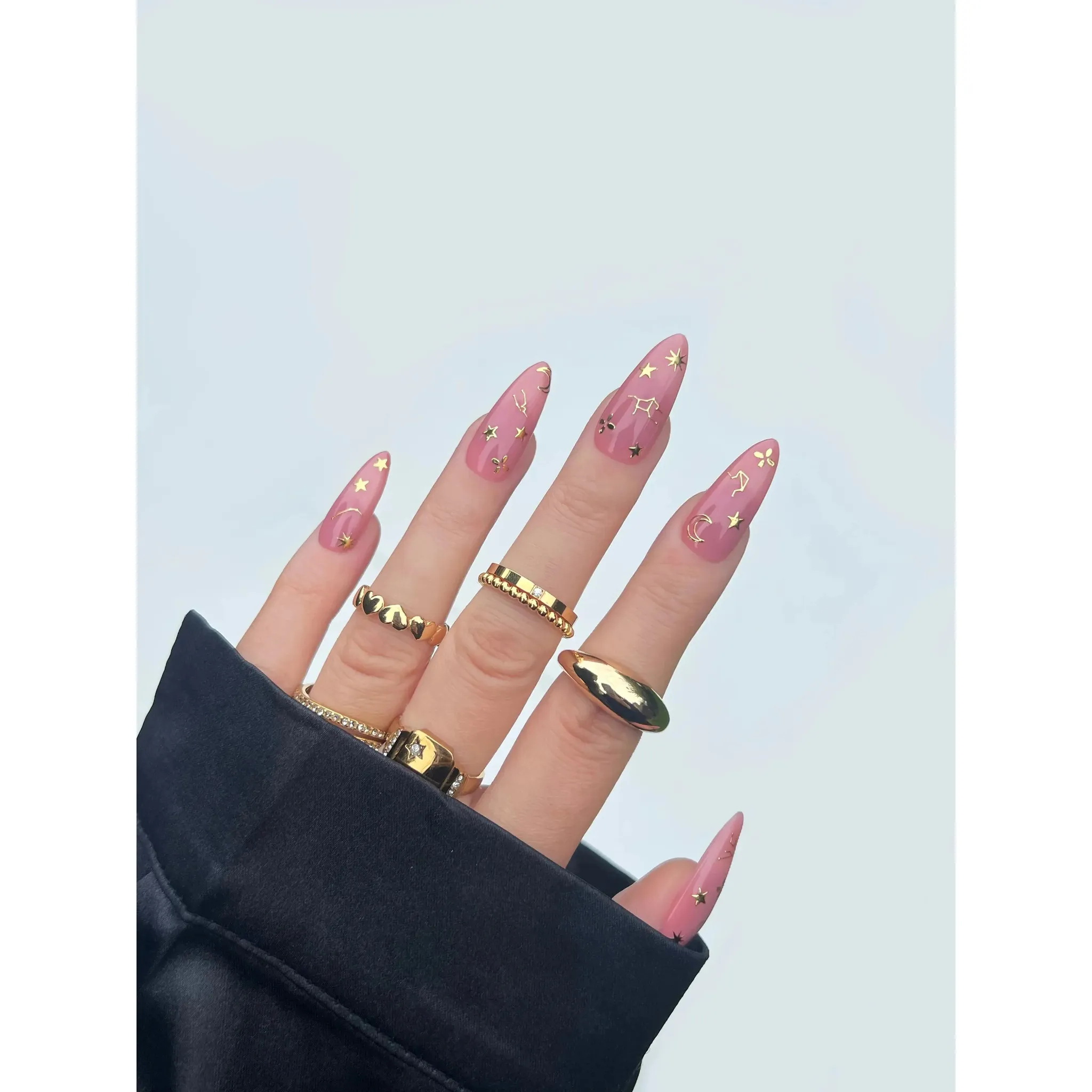 Golden Hour Nail Art Sticker Set | Vegan & Cruelty-Free | Use on Polish, Gel, or Natural Nails - Image 2