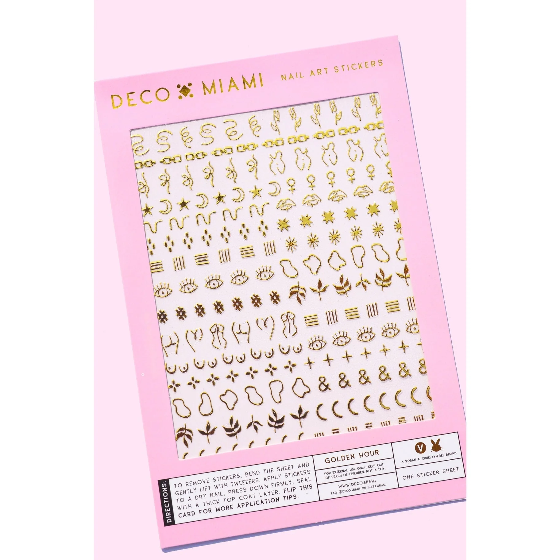 Golden Hour Nail Art Sticker Set | Vegan & Cruelty-Free | Use on Polish, Gel, or Natural Nails - Image 4