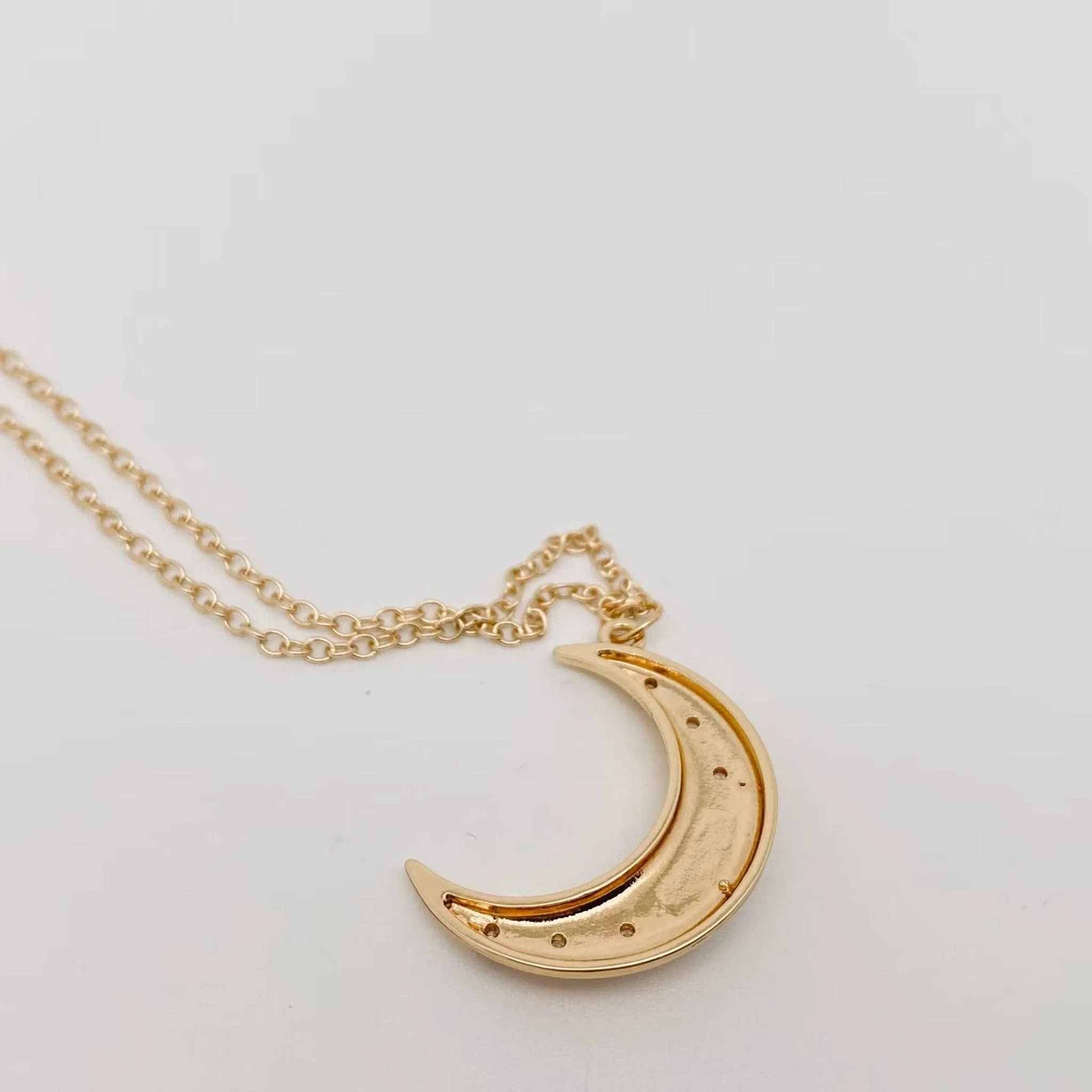 Golden Star Moon Inlaid Opal Pendant Necklace | Fashion Chain Jewelry - Image 4