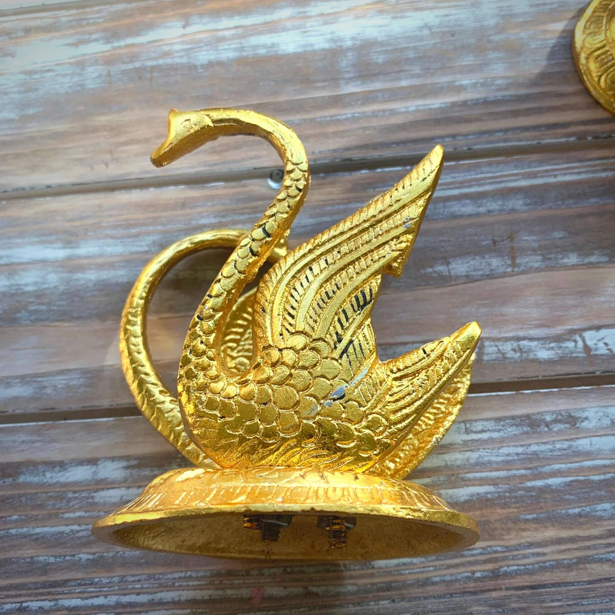 Golden Swan Cocktail Napkin or Mail Holder – Elegant Decor Figurine Gift for Home & Office - Image 3
