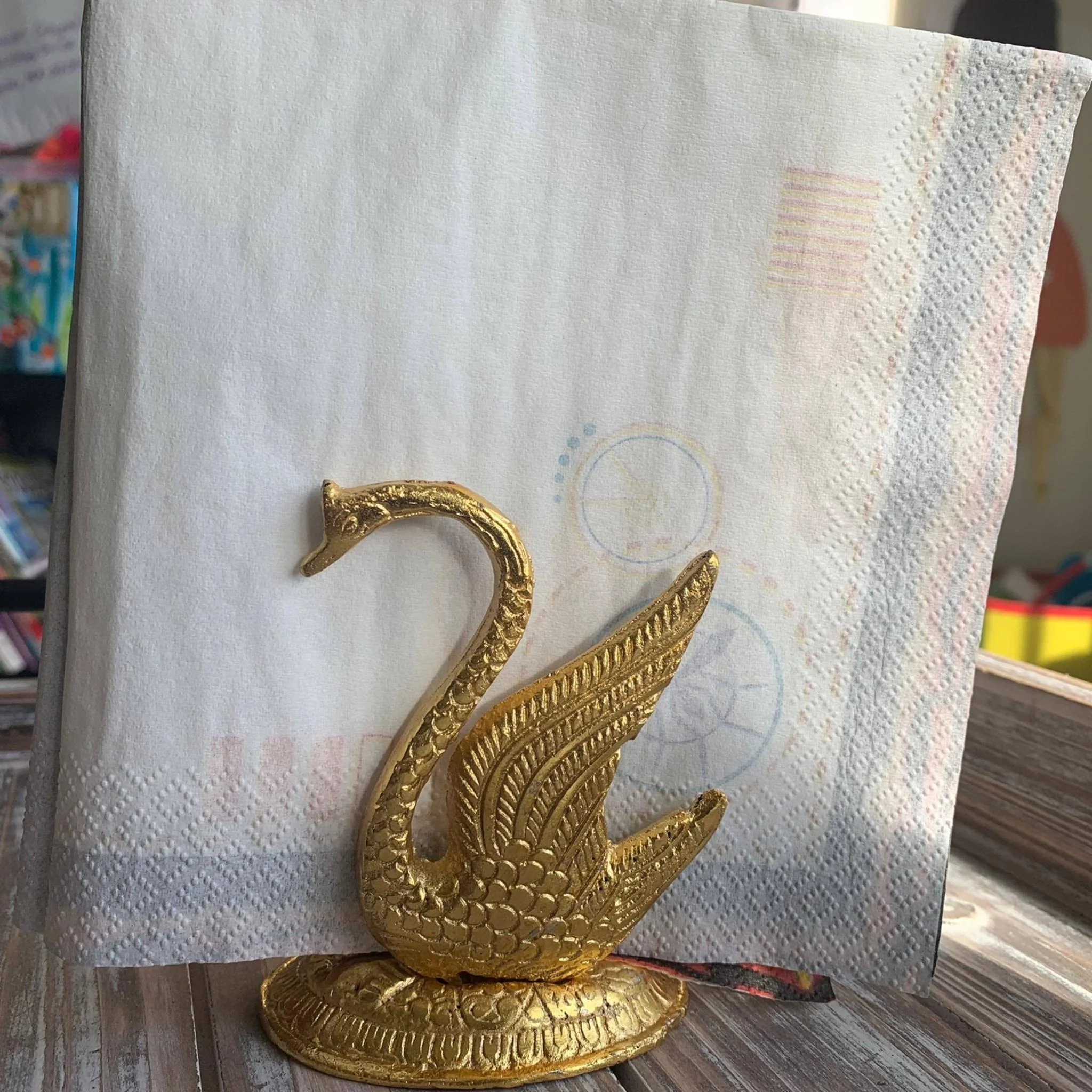 Golden Swan Cocktail Napkin or Mail Holder – Elegant Decor Figurine Gift for Home & Office - Image 8