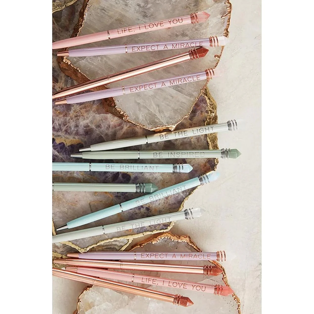 Good Energy Quartz Crystal Pens in Gray, Amethyst, Clear, Opal and White - Image 9