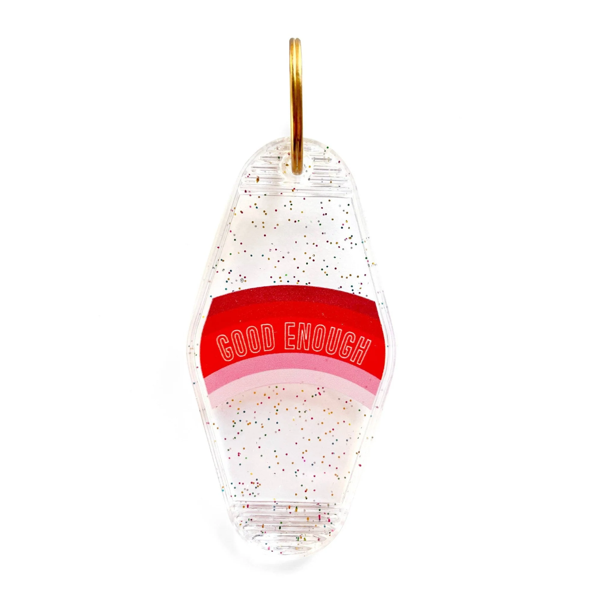 Good Enough Transparent Glitter Keychain - Image 2