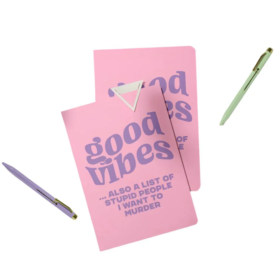 Good Vibes + Stupid People Mini Pocket Journal | Mini Notebook | 40 Pages - Image 2