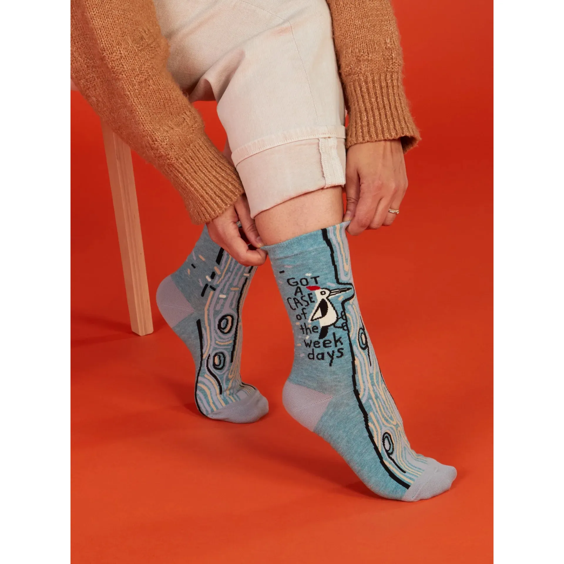 Got A Case Of The Weekdays Women's Crew Socks | Novelty Funny Socks | BlueQ at GetBullish - Image 2