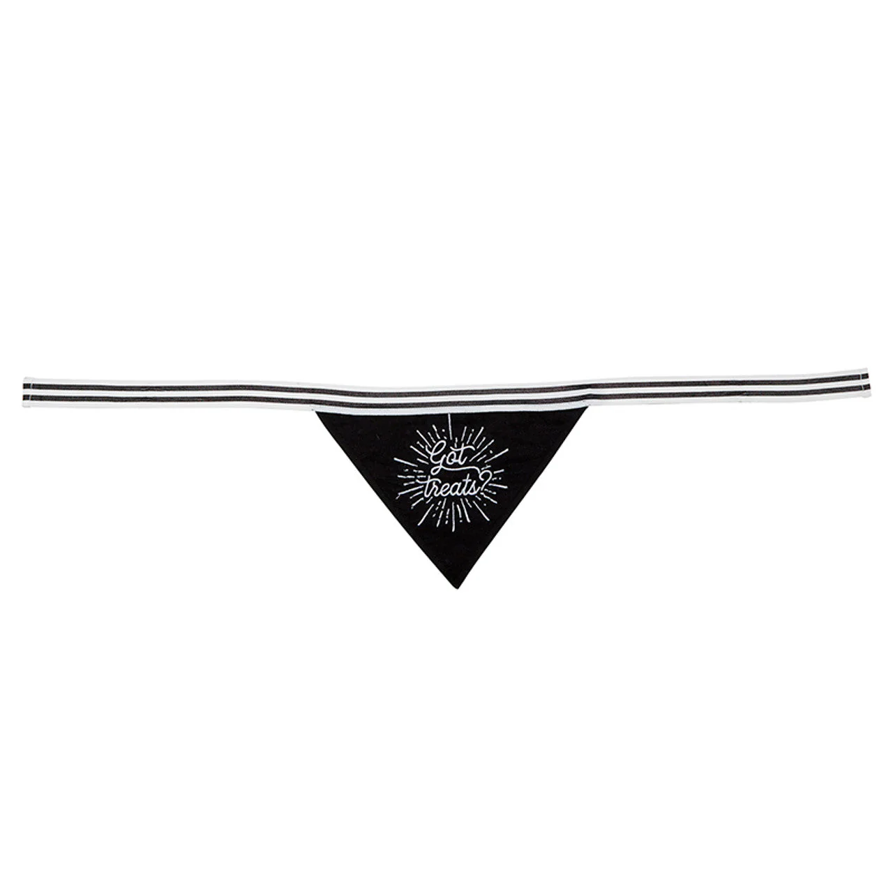 Got Treats Black Pet Bandana  | 9" W x 6" H - Image 4