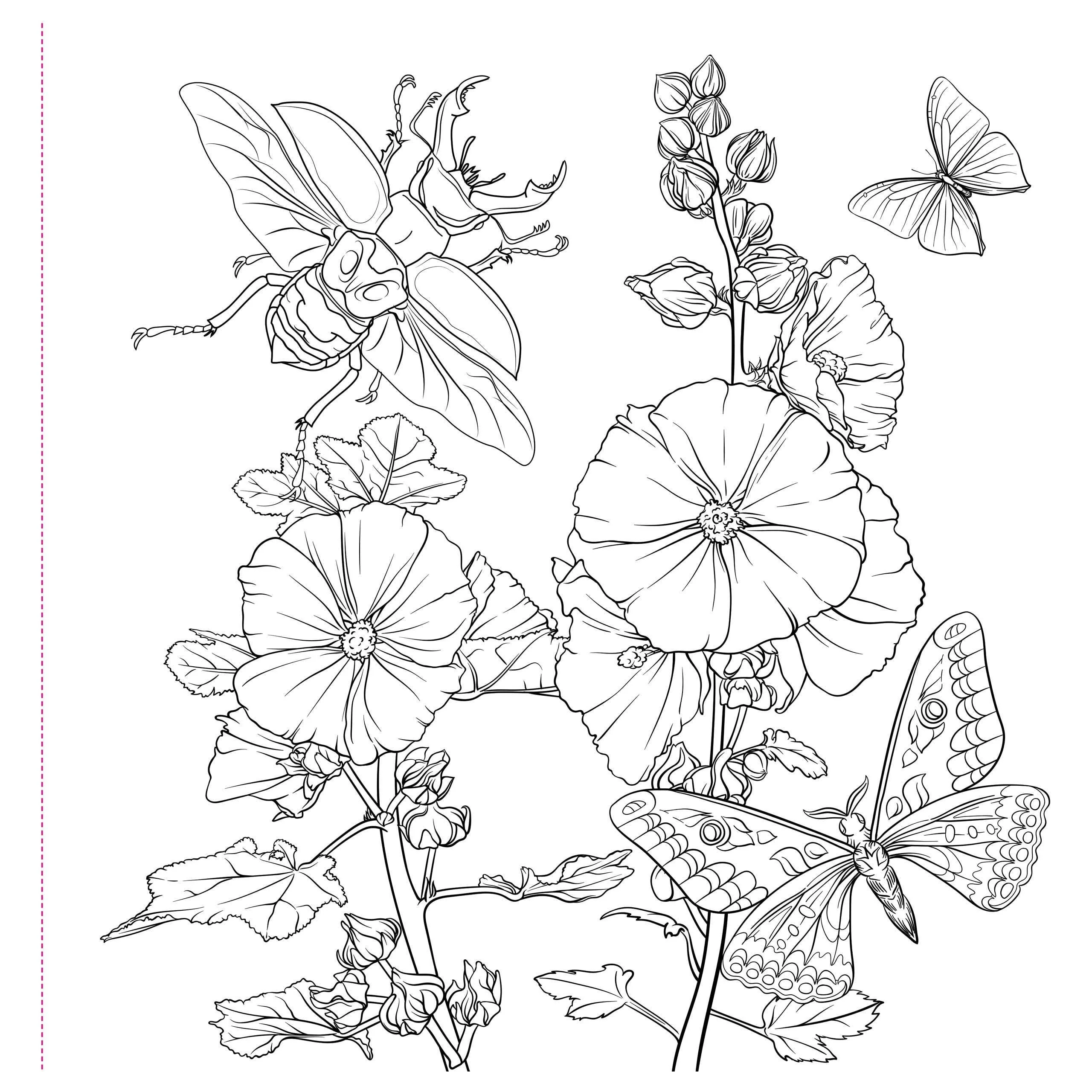 Goth Garden Adult Coloring Book | Darkly Romantic Floral Designs - Image 4