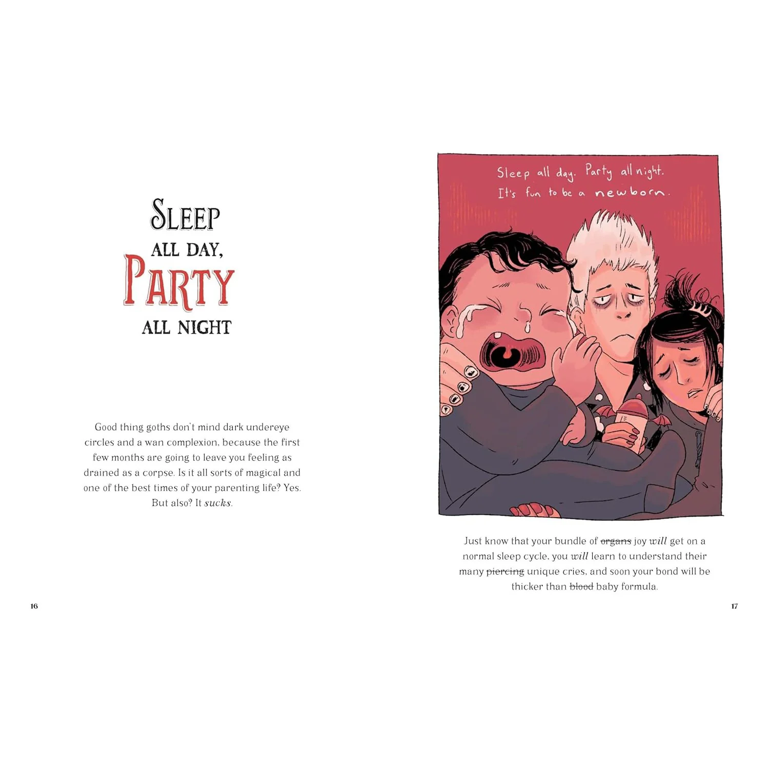 Goth Parenting Book - The Dark Joys of Raising Baby Bats | Illustrated Humor Parenthood Book - Image 5