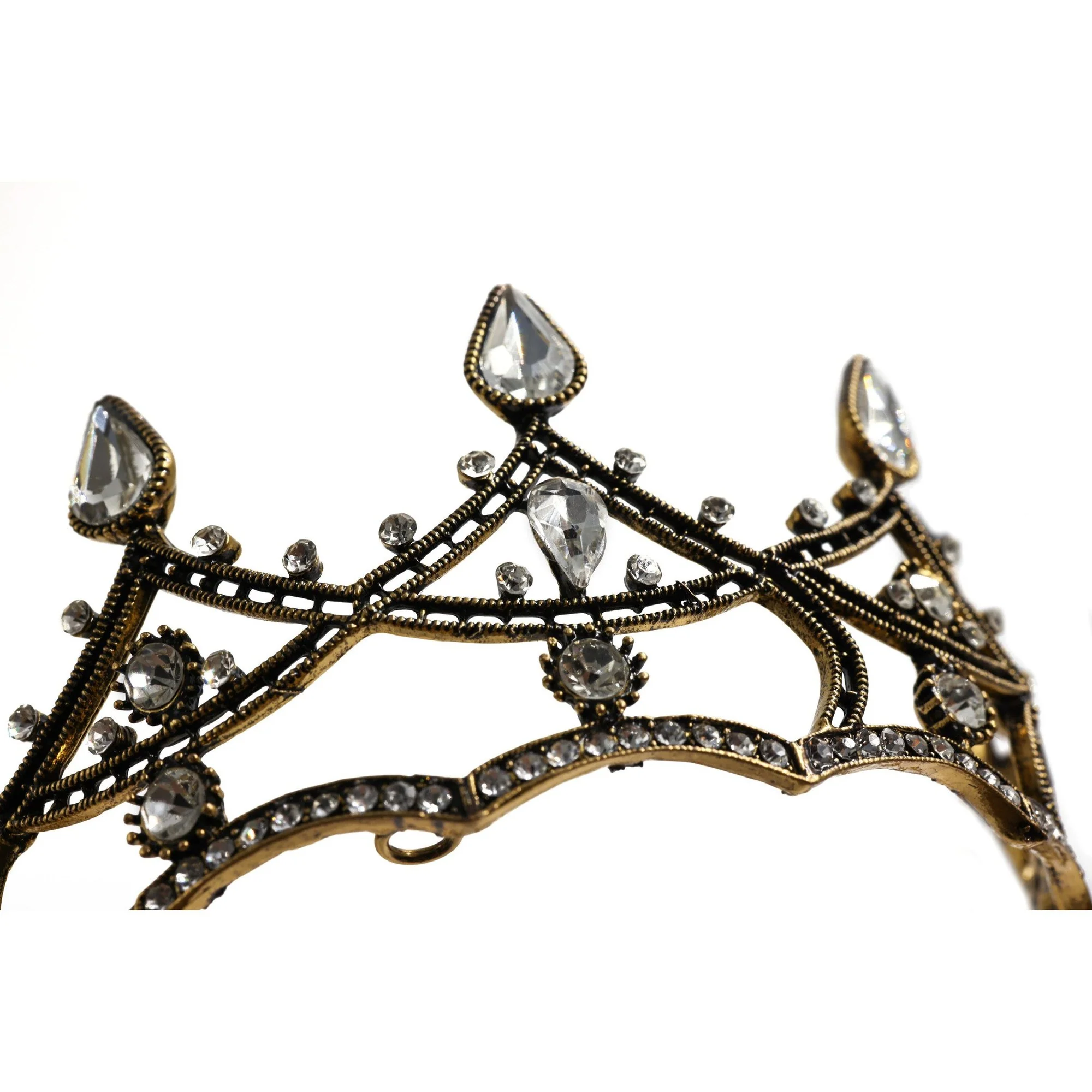 Gothic Structures Mini Crown Tiara in Antiqued Gold - Image 5