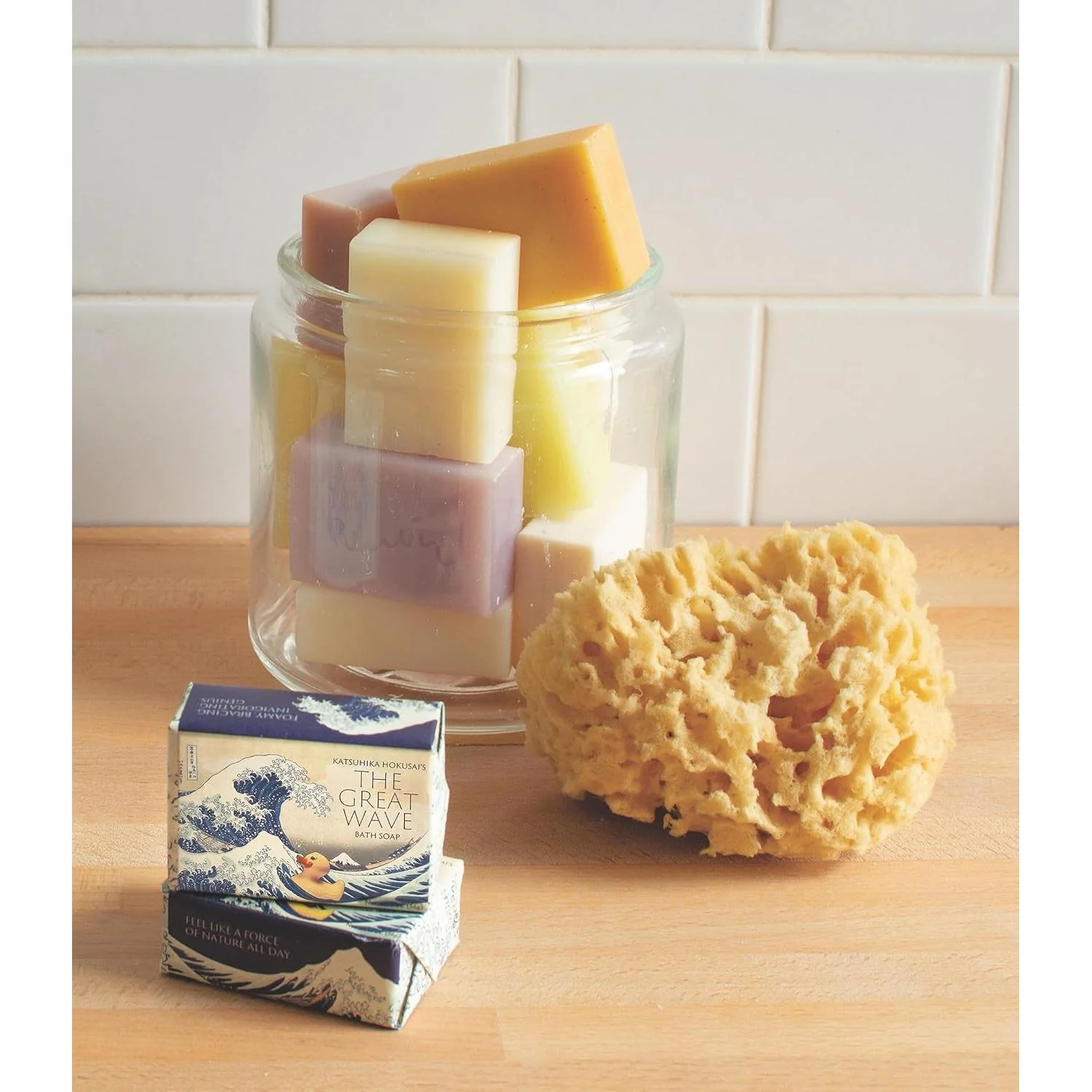 Great Wave Mini Bath Soap in Cucumber Olive Oil Scent | Body Bar Cleanser | 2 oz. - Image 5
