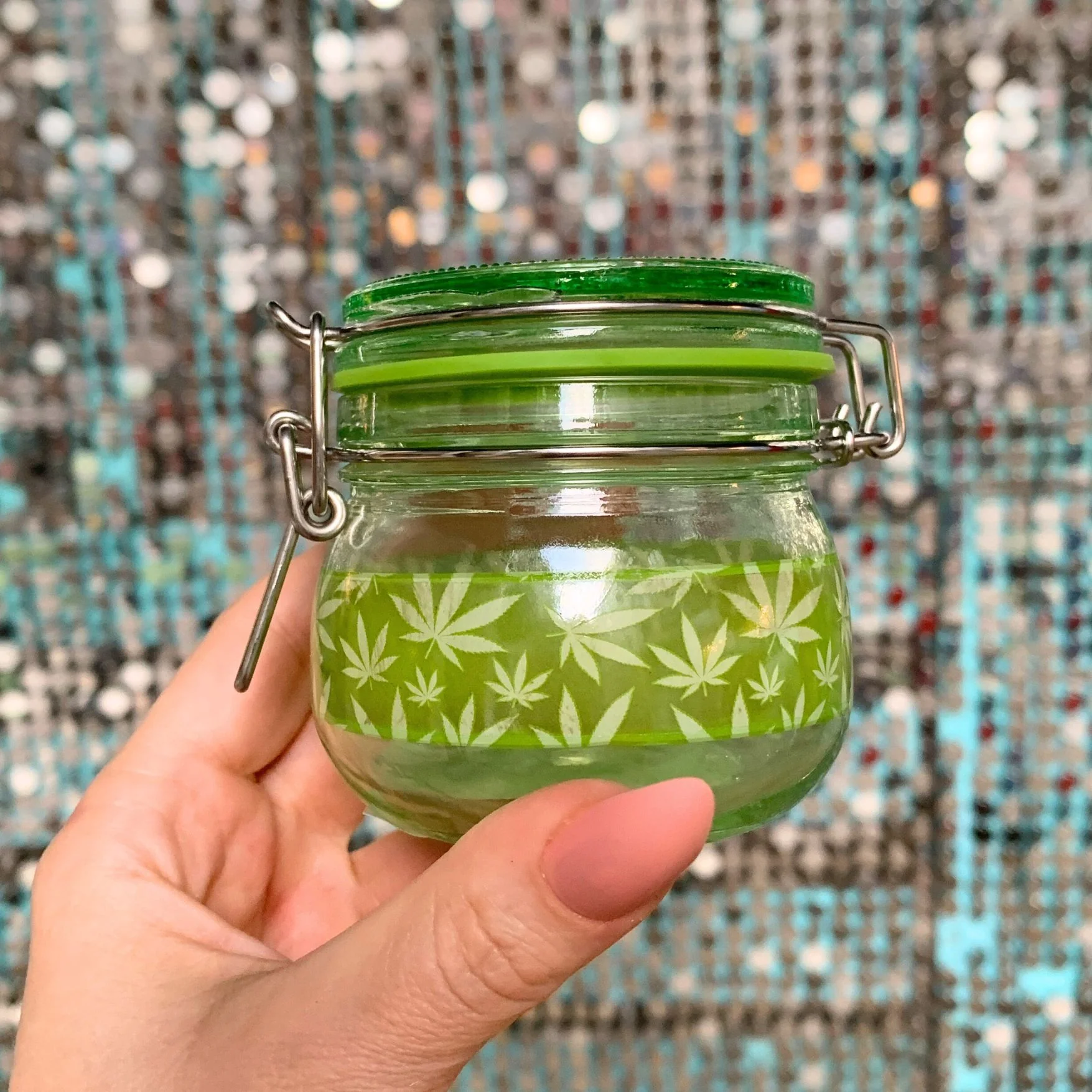 Green Leaf Dank Tank | Airtight Glass Storage Jar - Image 4