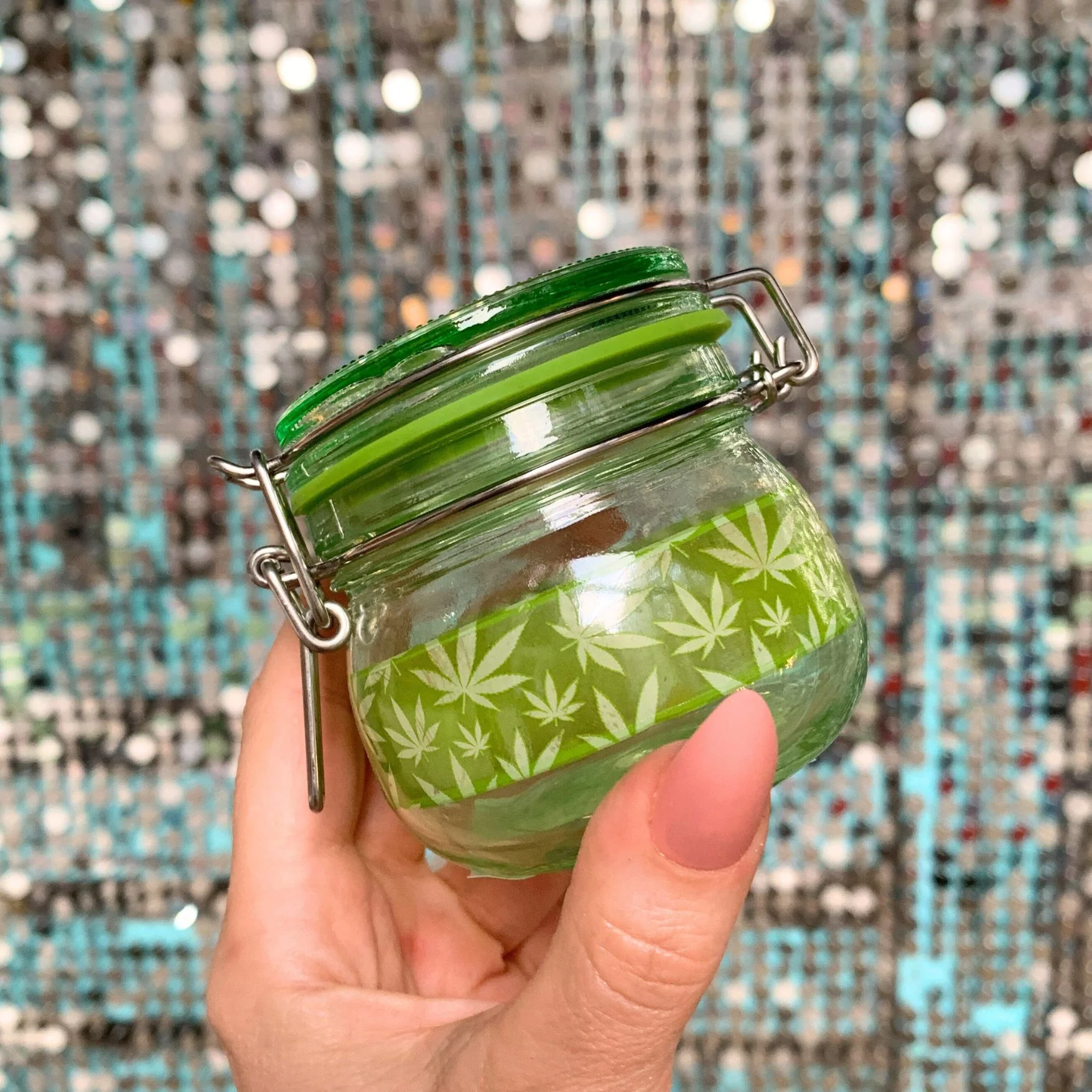 Green Leaf Dank Tank | Airtight Glass Storage Jar - Image 5