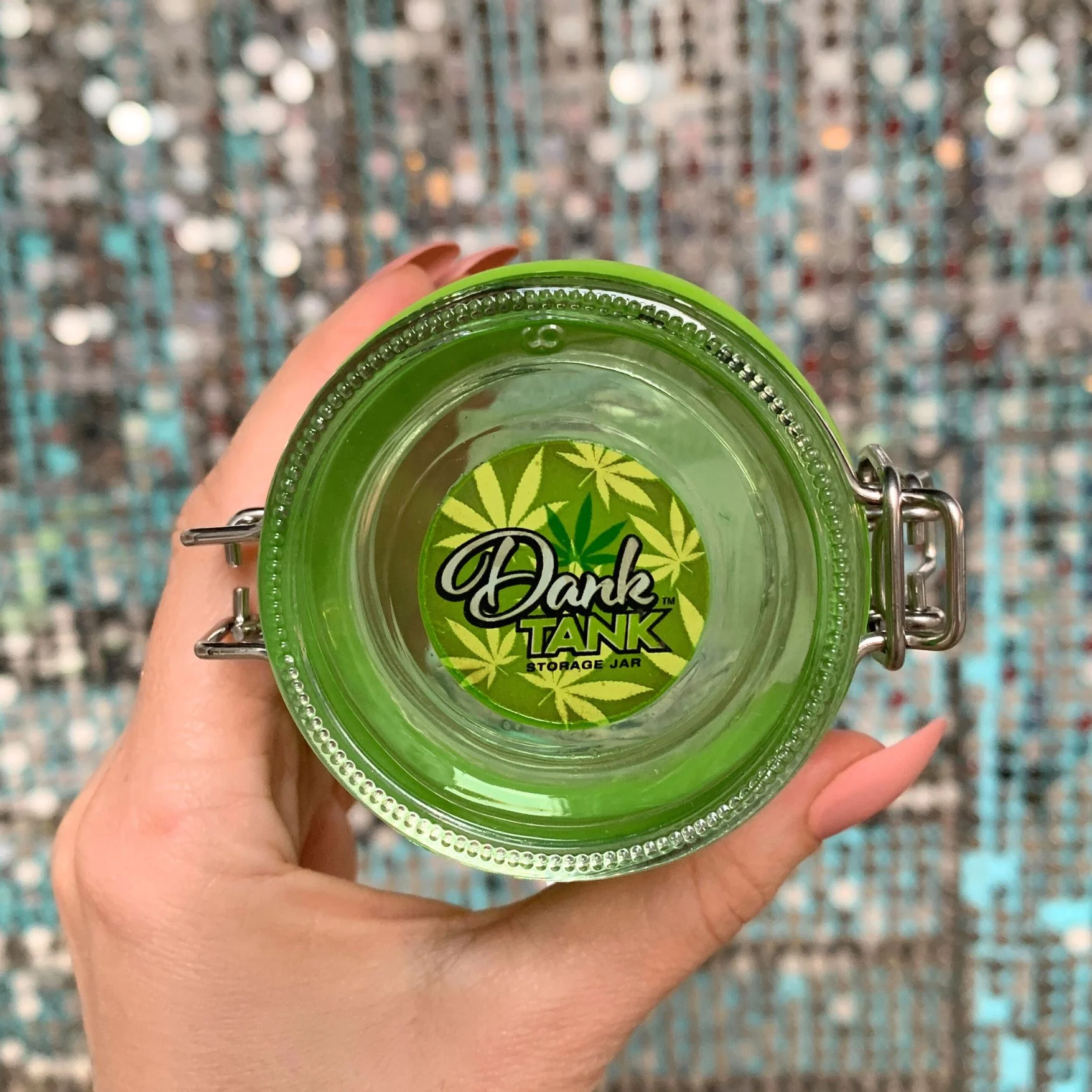 Green Leaf Dank Tank | Airtight Glass Storage Jar - Image 6