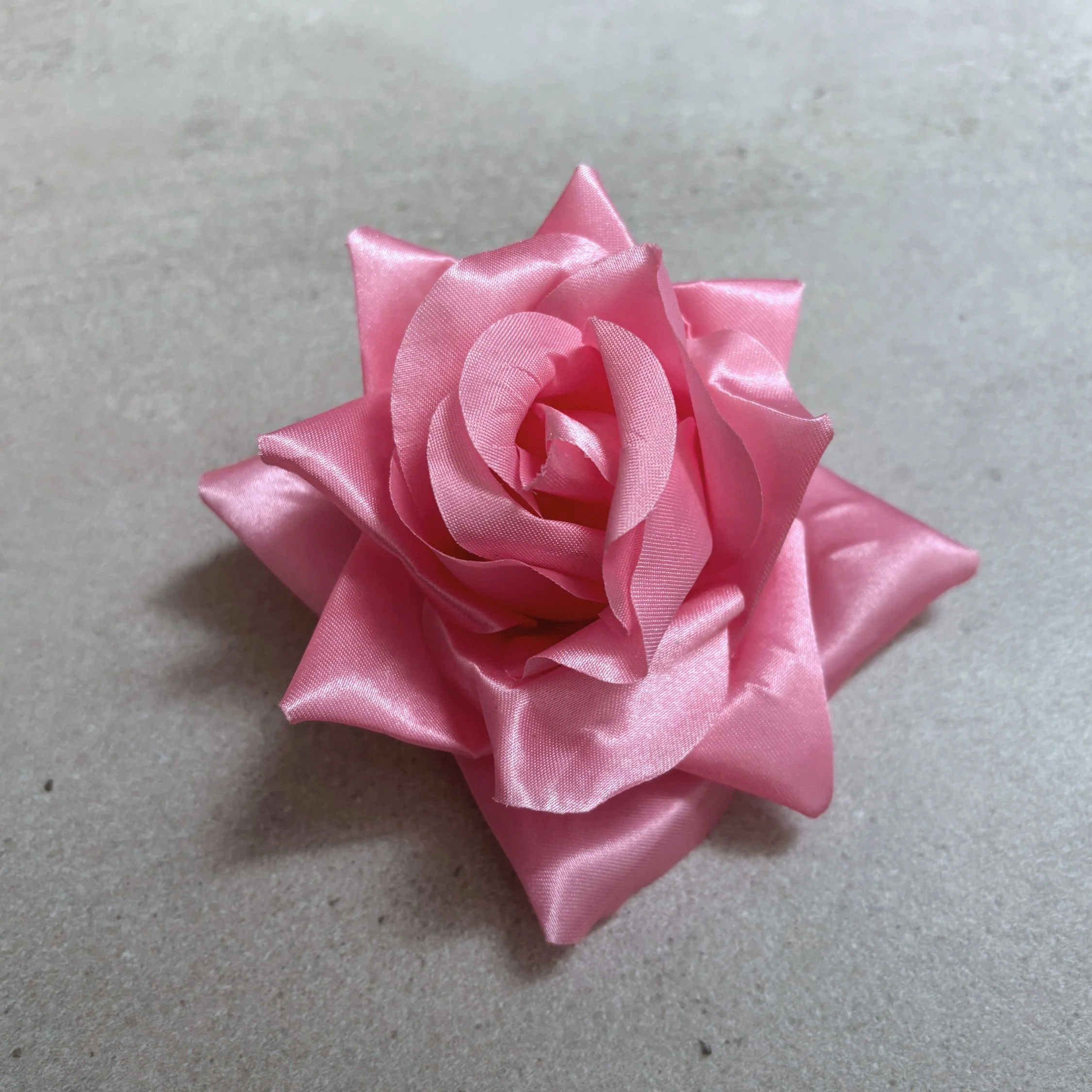Light Pink Rose Hair Clip | Satin Flower Hair Accessory - Image 5