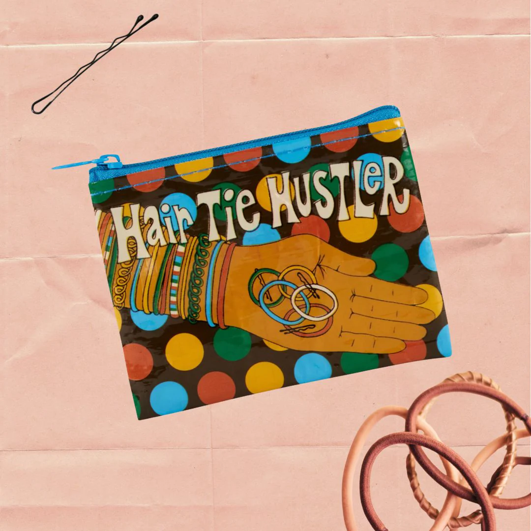 Hair Tie Hustler Coin Purse | Recycled Material Wallet Pouch | 3" x 4" | BlueQ at GetBullish - Image 4