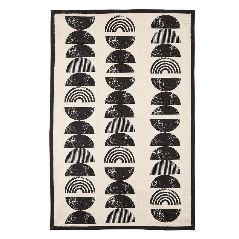 Half Circles Kitchen Tea Towel | 18" x 28" Cotton Dish Towel - Image 2