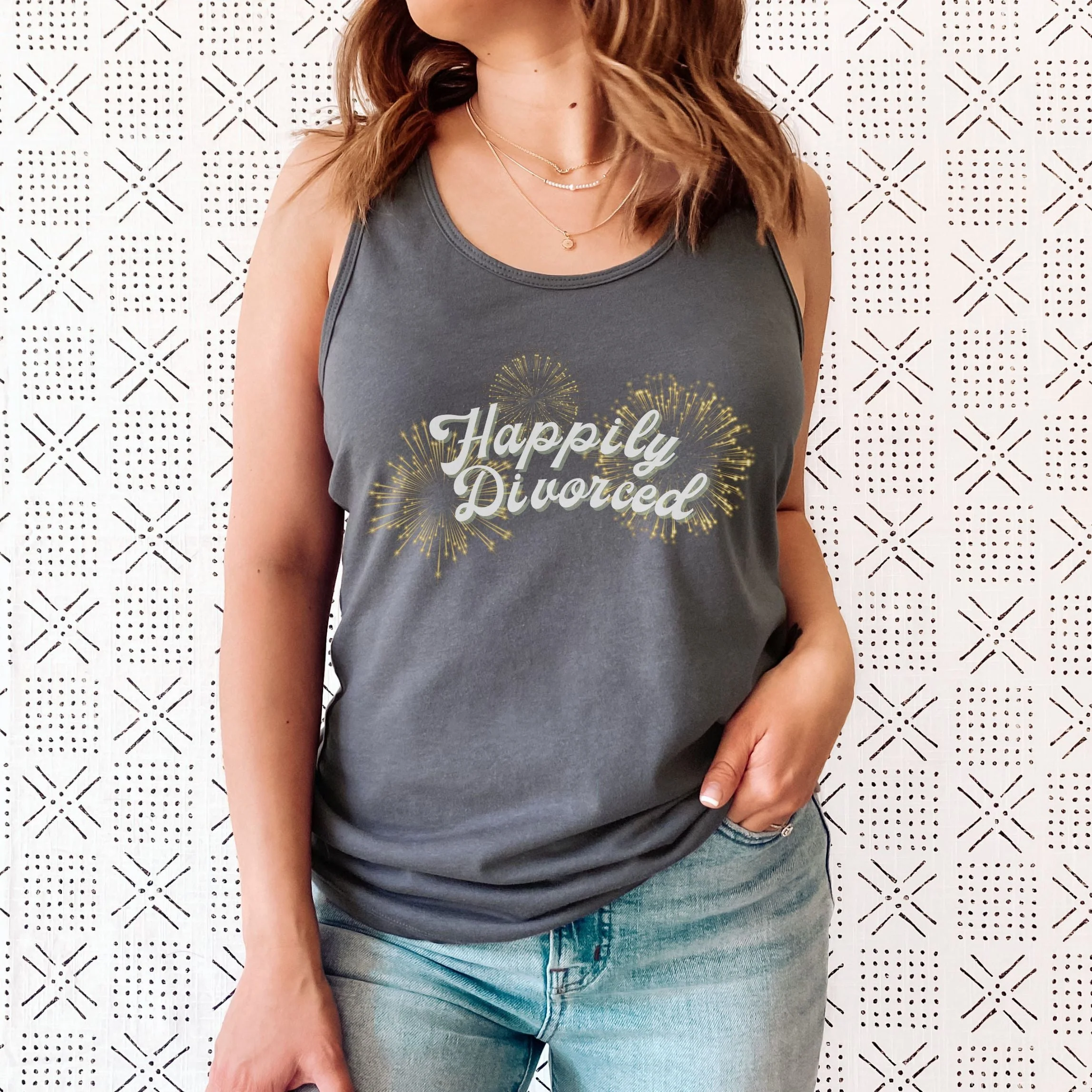 Happily Divorced Women's Ideal Racerback Tank - Image 2