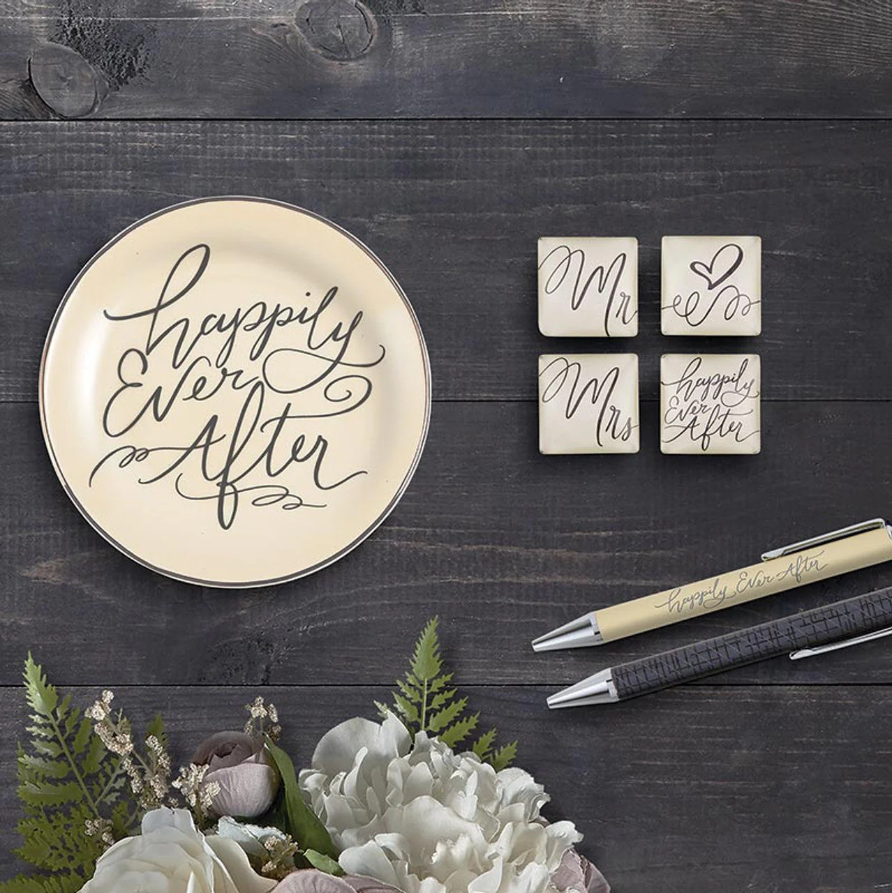Happily Every After Pen Set | Set of 2 Giftable Wedding Pens in Box | Refillable - Image 3