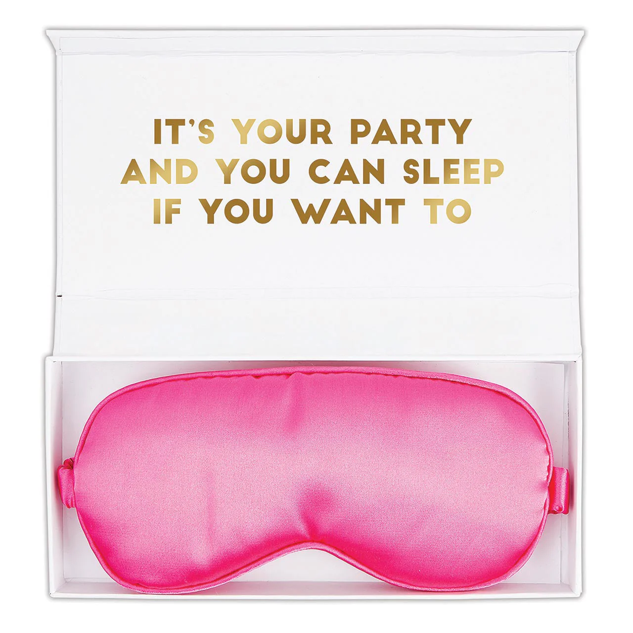 Hot Pink Satin Eye Mask in a Happy Birthday Gift Box - Image 4