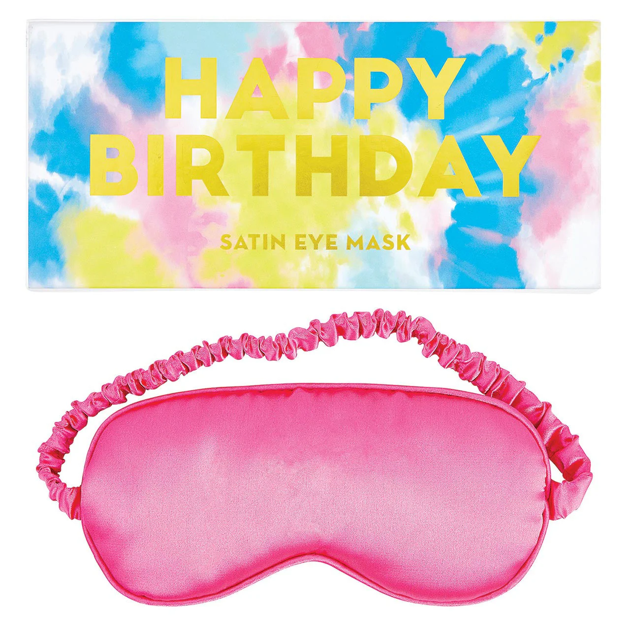 Hot Pink Satin Eye Mask in a Happy Birthday Gift Box - Image 6