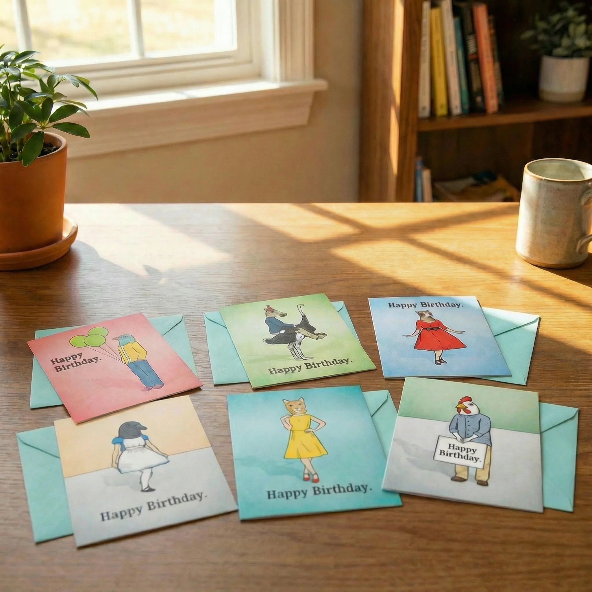 Set of 6 Strange Friends Birthday Greeting Card Box - Image 6