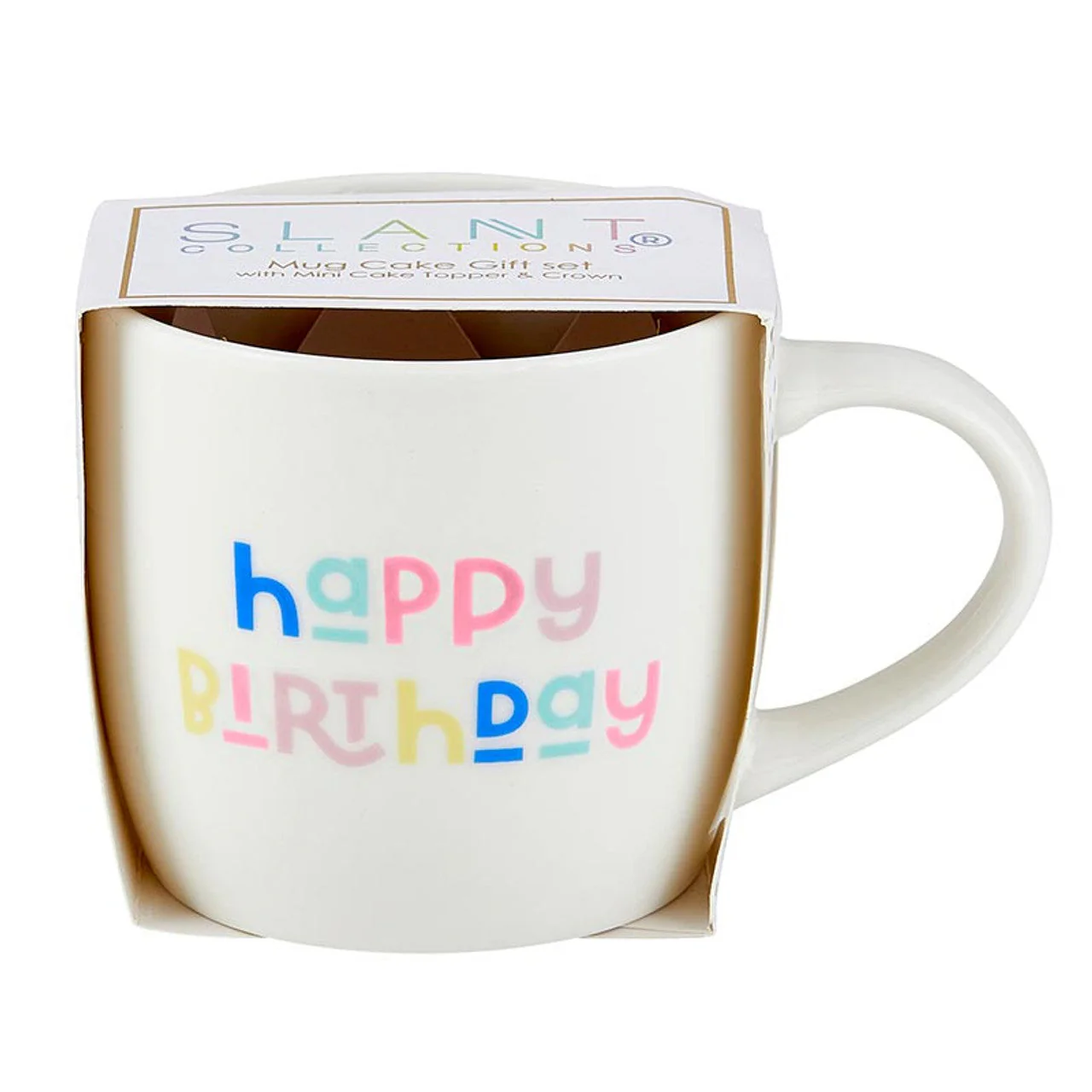 3 Piece Happy Birthday Mug Cake Gift Set | Coffee Mug Mini Crown Cupcake Topper - Image 7