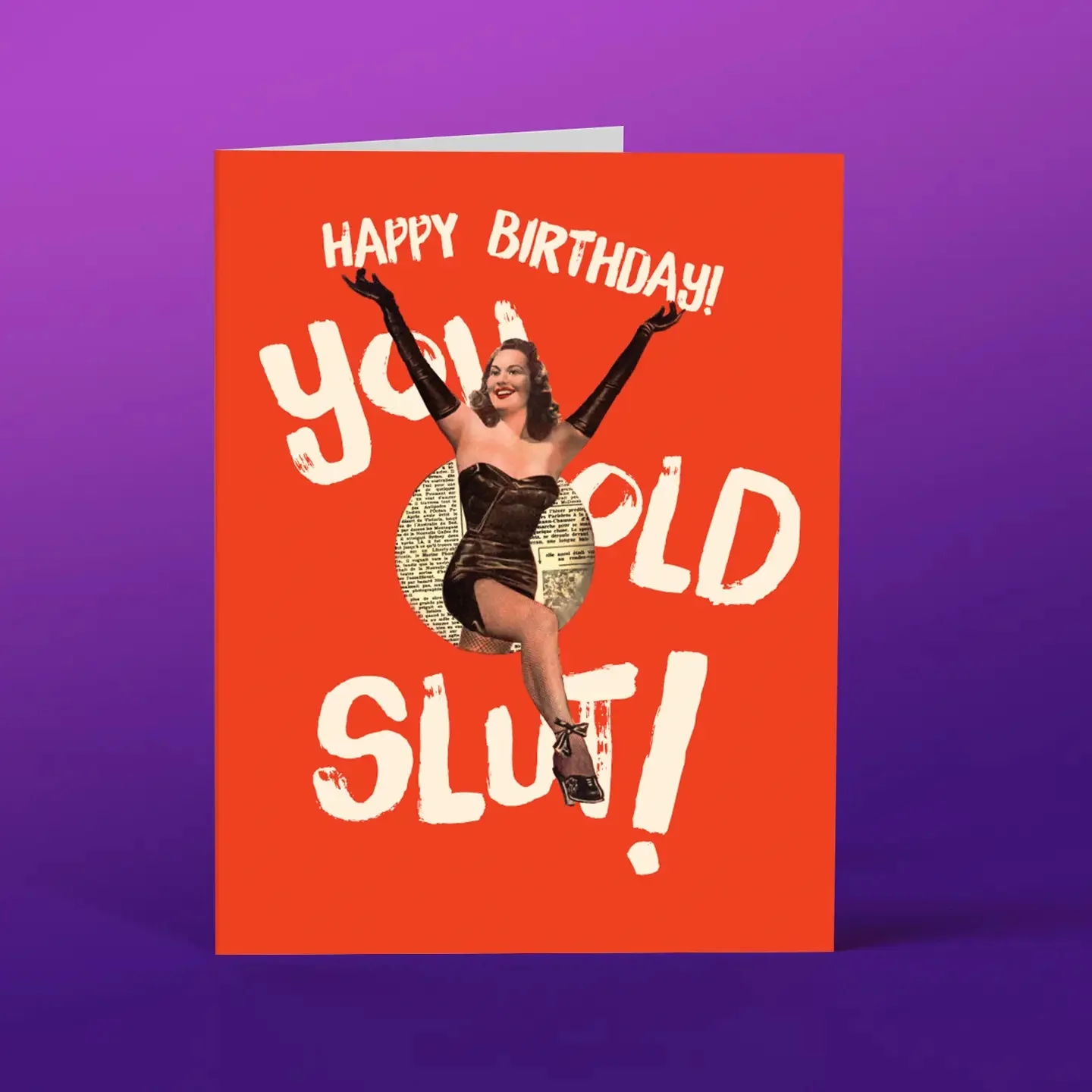 Happy Birthday You Old Slut Greeting Card - Image 4