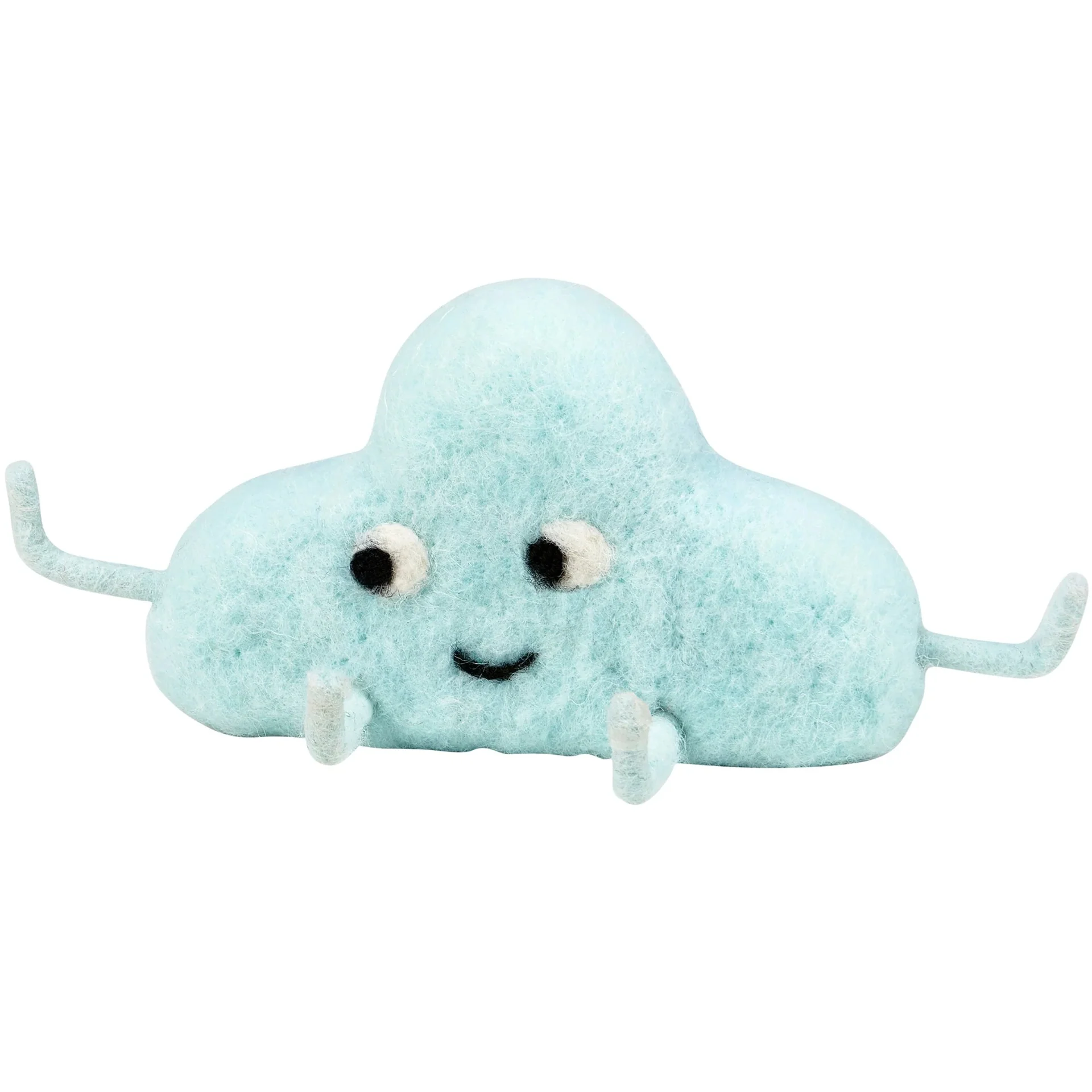 Happy Blue Cloud Critter | Cute Free-stand Home Decor | 6.25" x 2.25" x 3.25" - Image 2