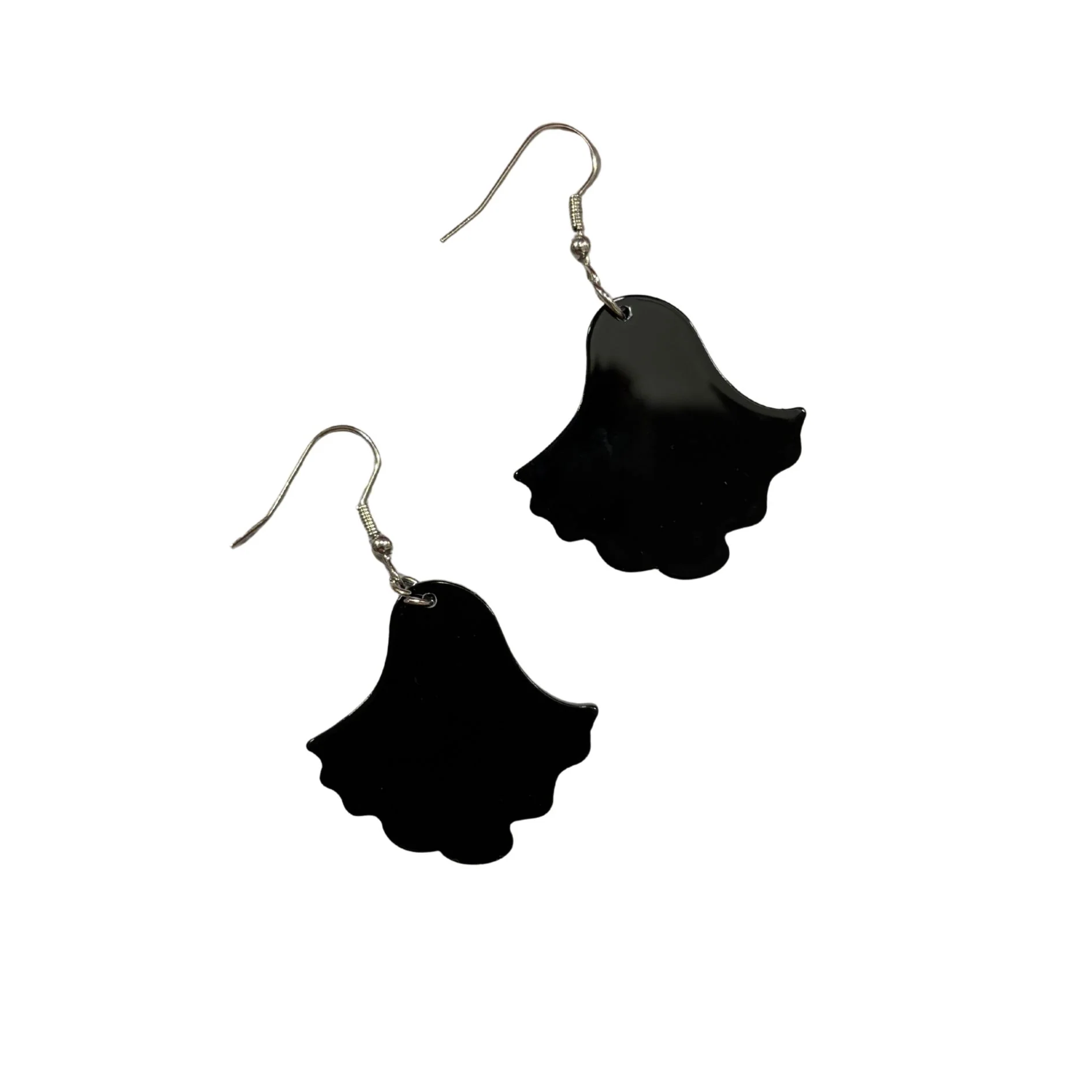 Happy Flora Ghost Earrings | Cute Spooky Whimsigoth Acrylic Jewelry Gift for Her - Image 5