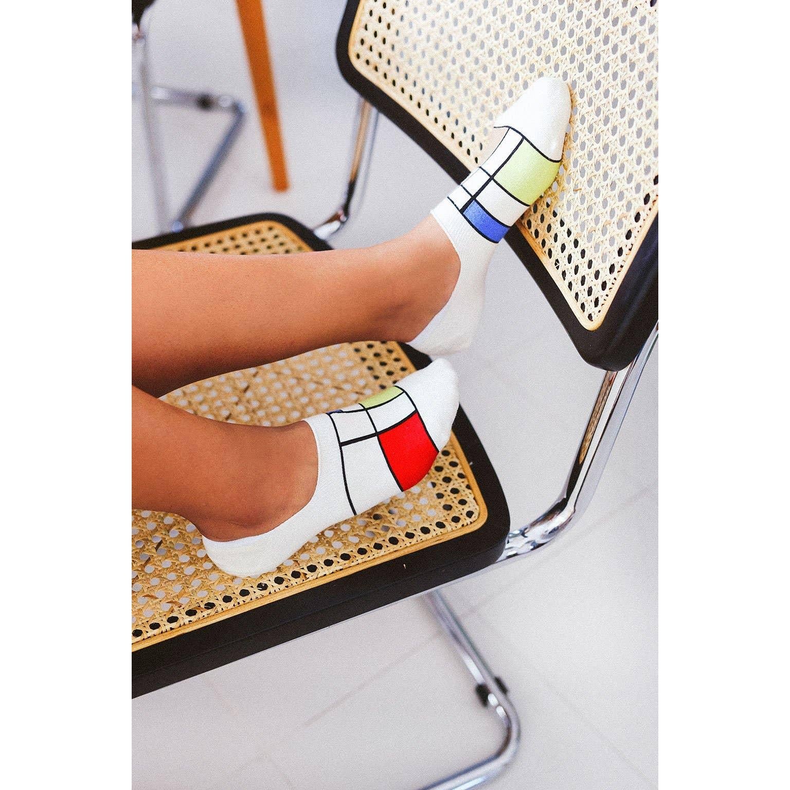 Haus No-Show Socks | Black or Off White Bauhaus-Inspired Invisible Socks | Lightweight Non-Slip Socks - Image 6
