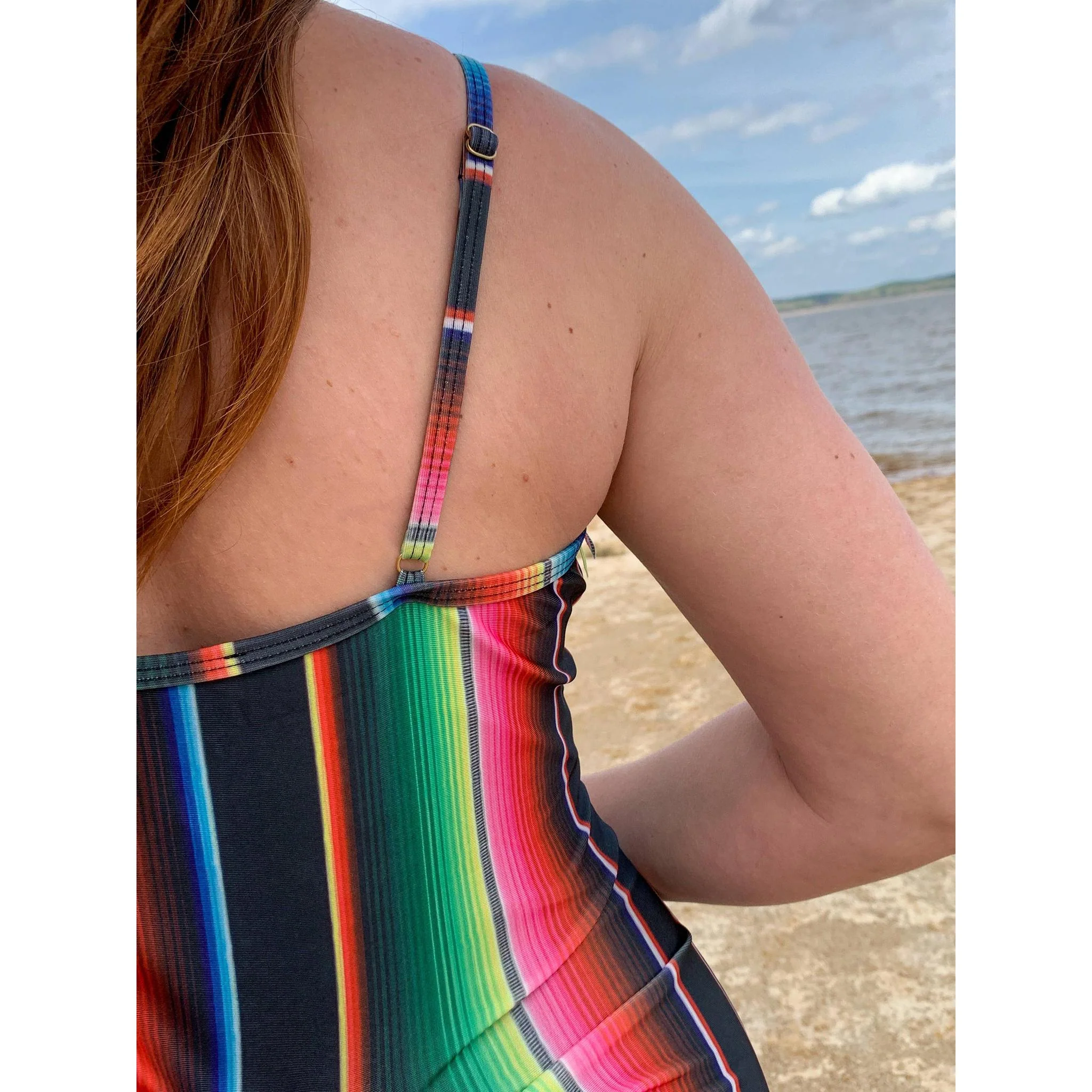 Havasu One Piece Fringe Swimsuit | V Neck Resort Attire in Pink, Jade, Leopard, Serape [Sizes SM-L] - Image 7
