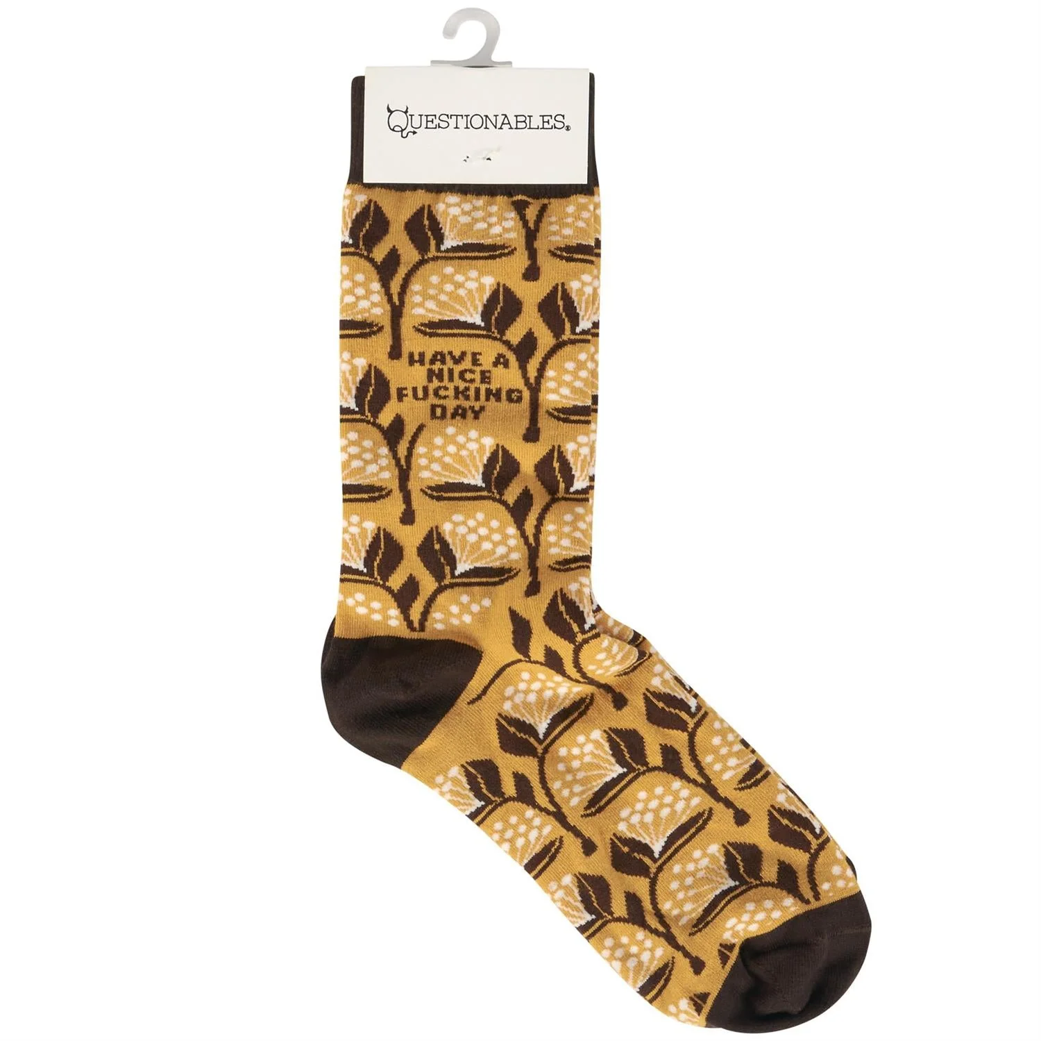 Have A Nice Fucking Day Socks | Floral Pattern - Image 3