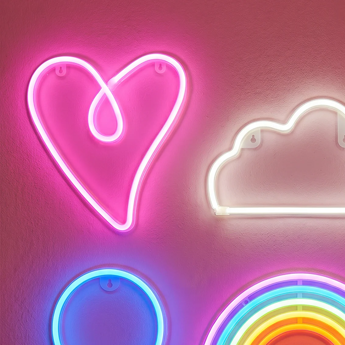 Heart Neon LED Light | Heart Shaped Wall Art Sign - Image 2