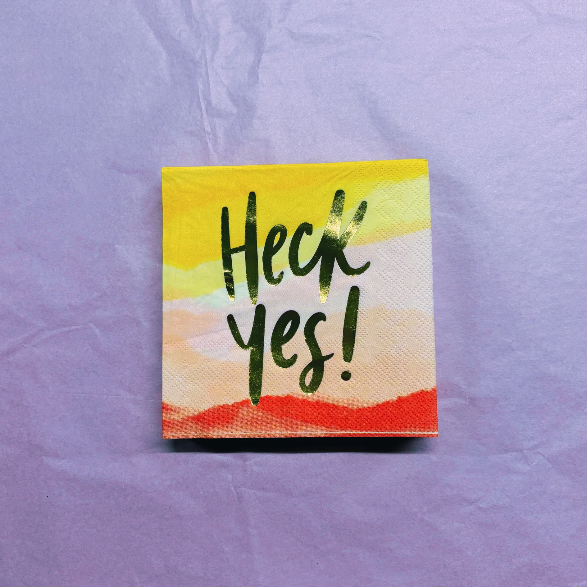 Heck Yes Gold Foil Party/Beverage/Cocktail Napkins | 5" Square - Image 11