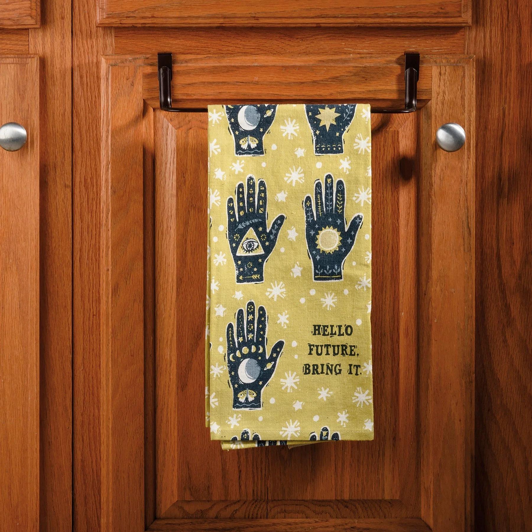Hello Future Bring It Mystical Hand Dish Cloth Towel | All-Over Astrology Design | 20" x 26" - Image 6