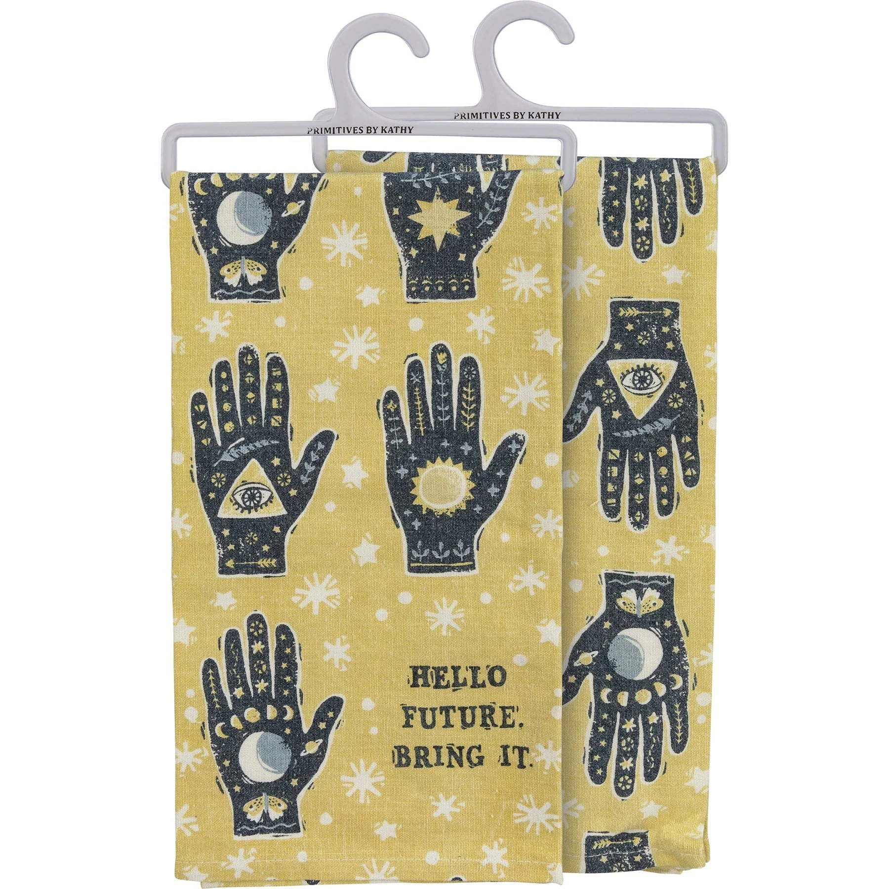 Hello Future Bring It Mystical Hand Dish Cloth Towel | All-Over Astrology Design | 20" x 26" - Image 7