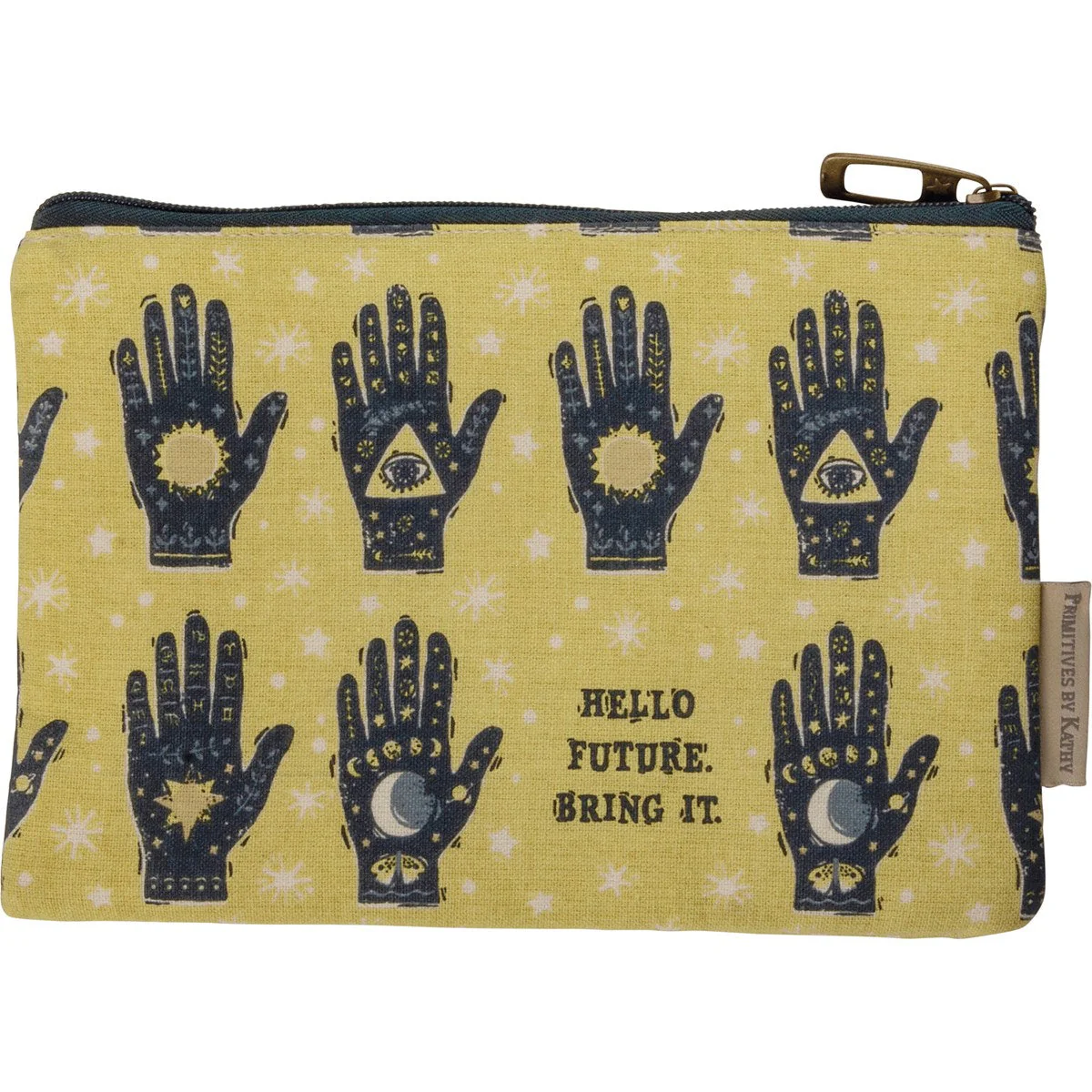 Hello Future Bring It Zipper Pouch | Mystical Pencil Case Organizer | 9.75" x 6.50" | Gift for Her - Image 2