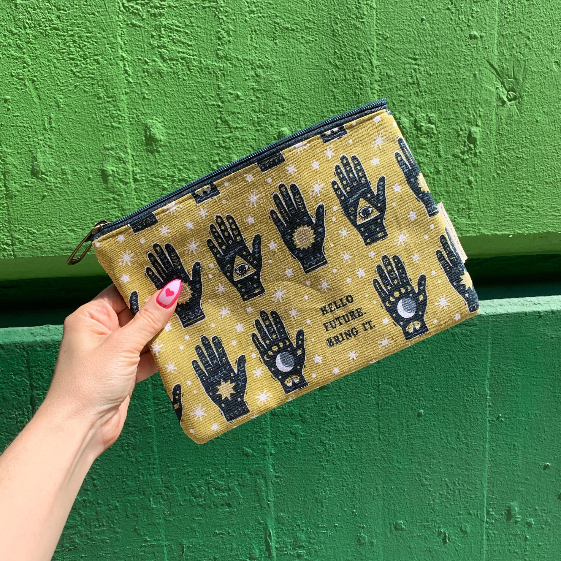 Hello Future Bring It Zipper Pouch | Mystical Pencil Case Organizer | 9.75" x 6.50" | Gift for Her - Image 7