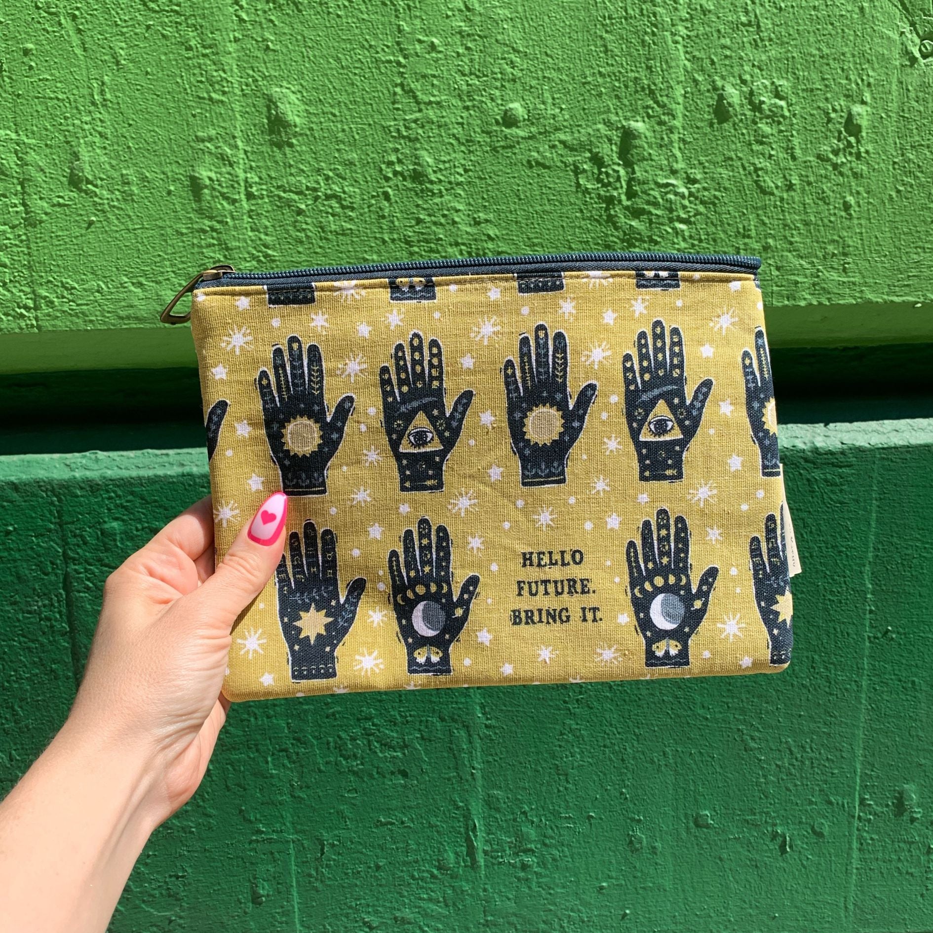 Hello Future Bring It Zipper Pouch | Mystical Pencil Case Organizer | 9.75" x 6.50" | Gift for Her - Image 8