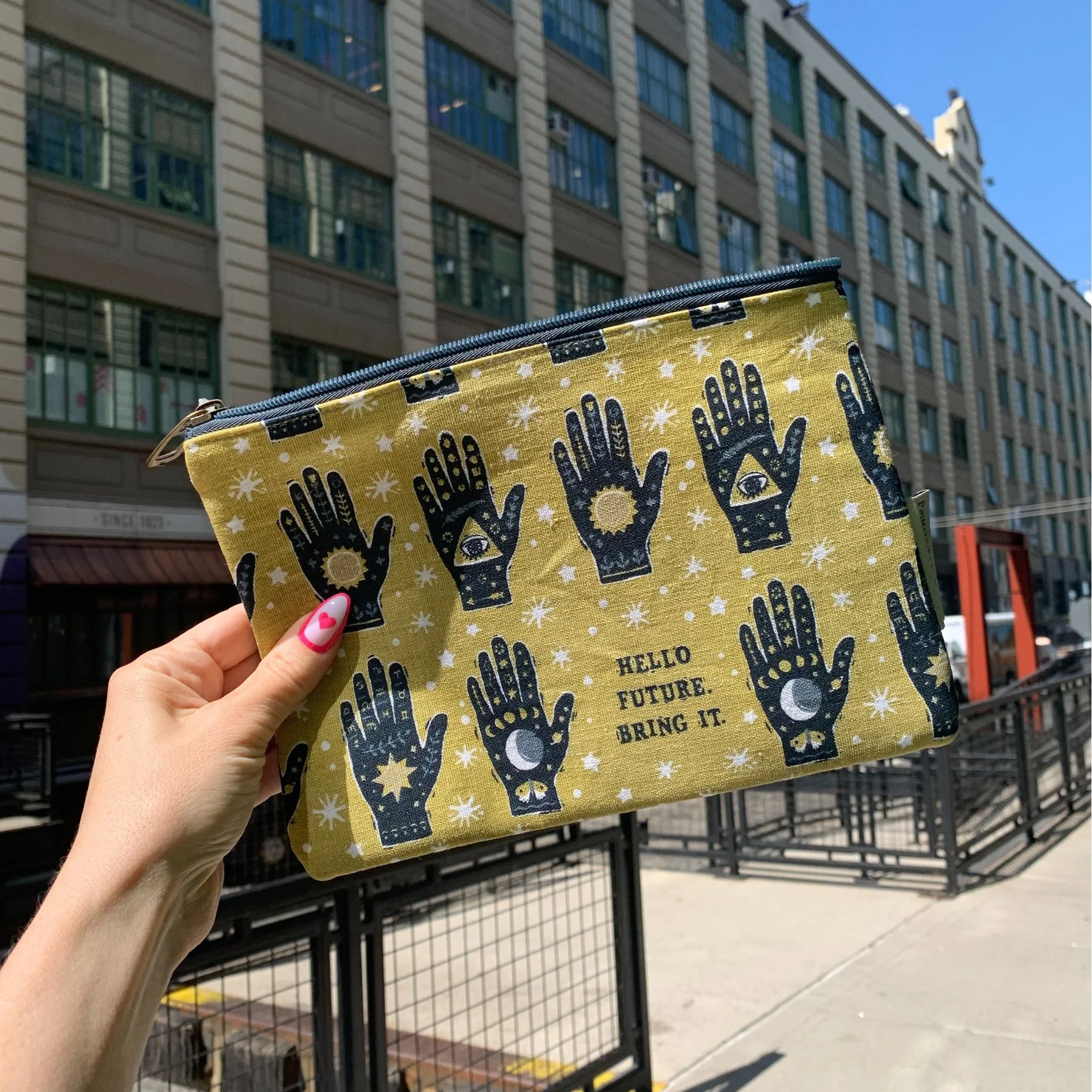 Hello Future Bring It Zipper Pouch | Mystical Pencil Case Organizer | 9.75" x 6.50" | Gift for Her - Image 9