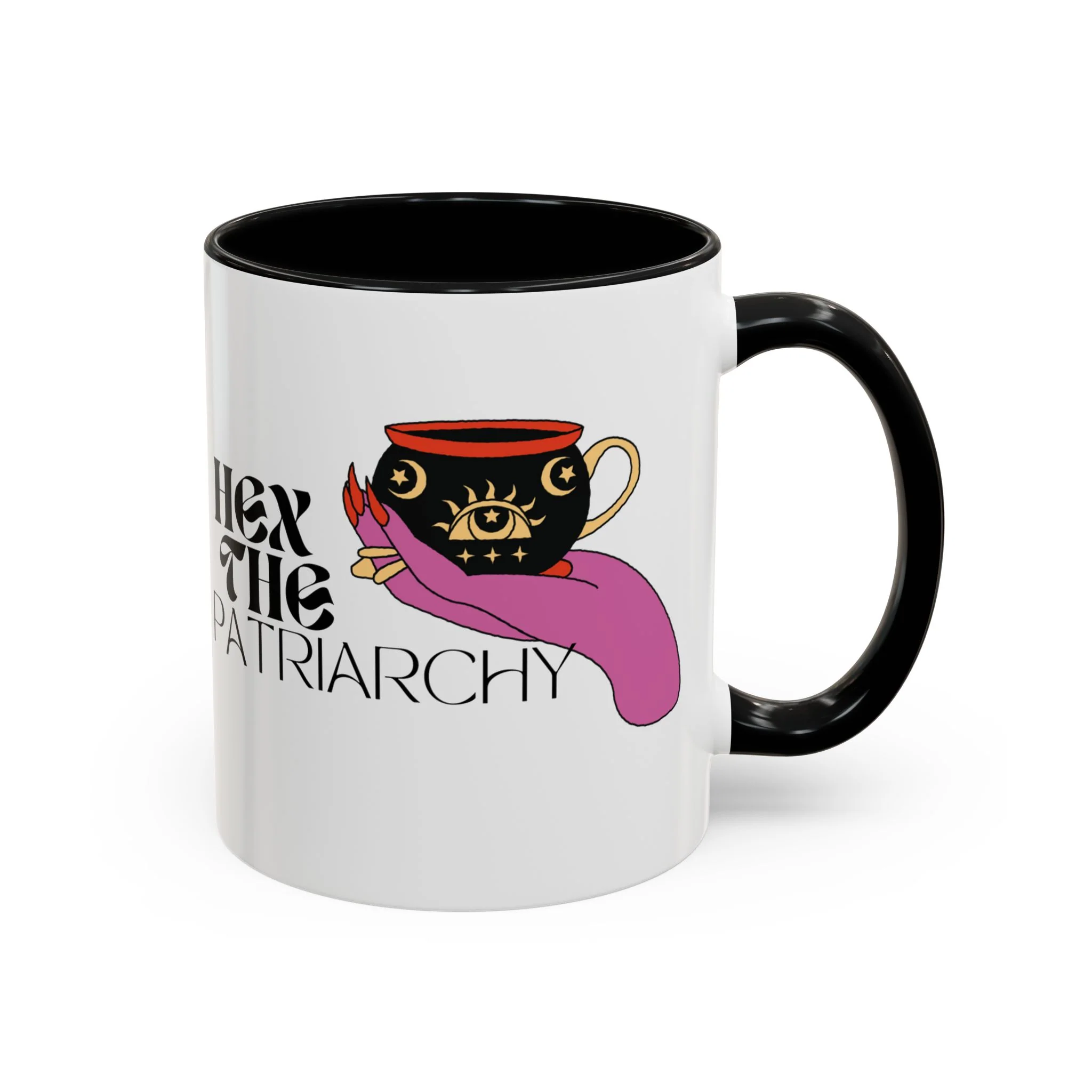 Hex the Patriarchy Accent Coffee Mug 11oz - Image 3