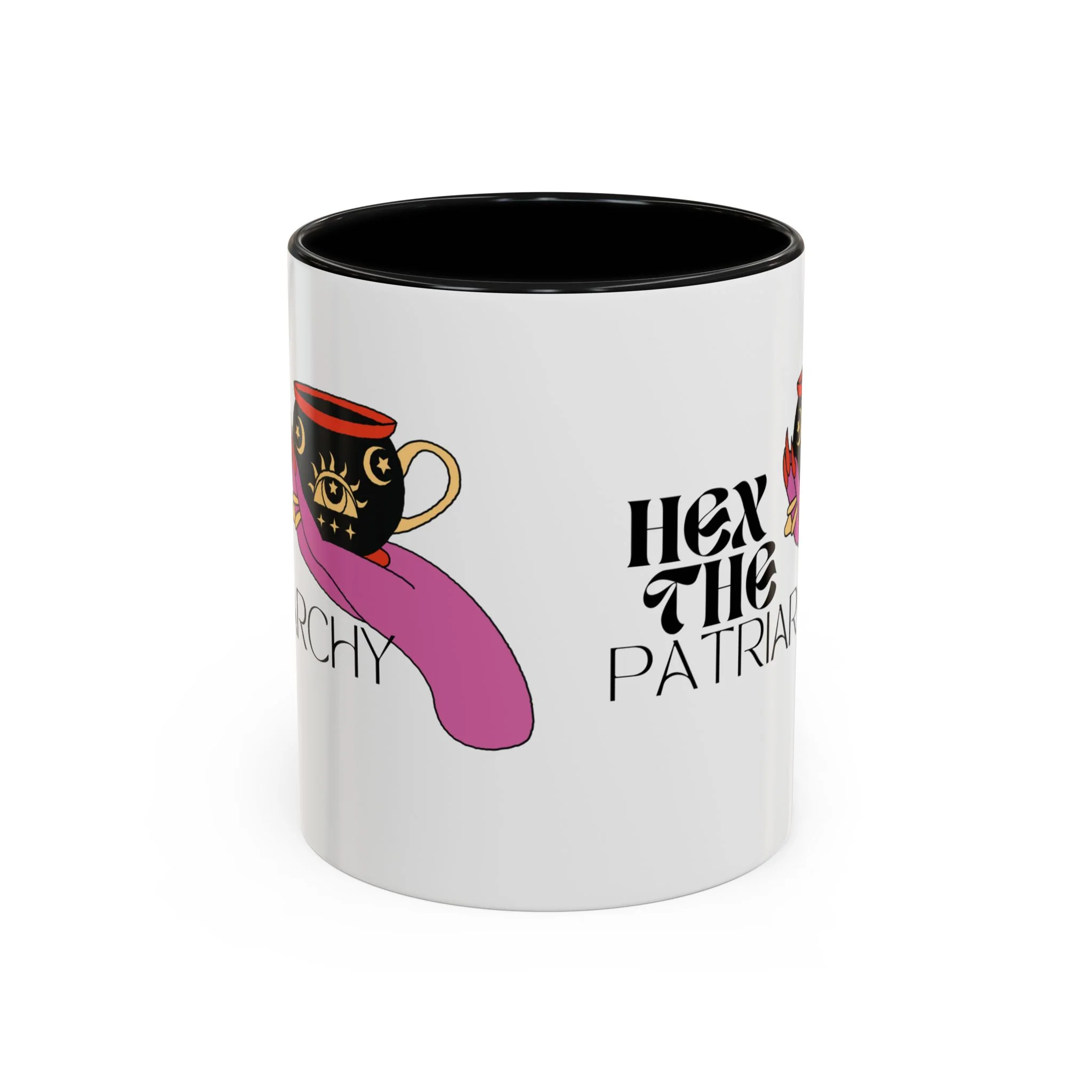 Hex the Patriarchy Accent Coffee Mug 11oz - Image 4