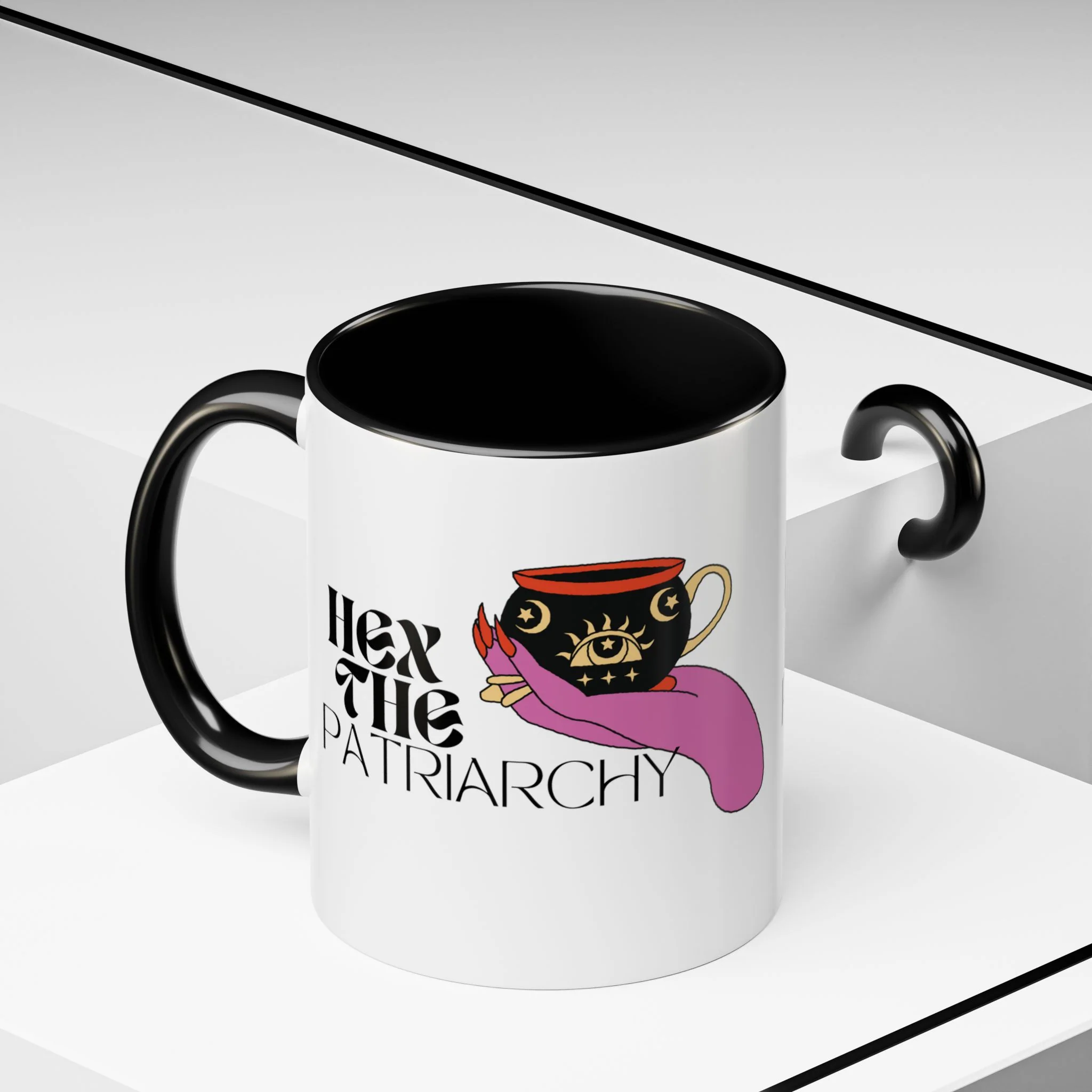 Hex the Patriarchy Accent Coffee Mug 11oz - Image 6