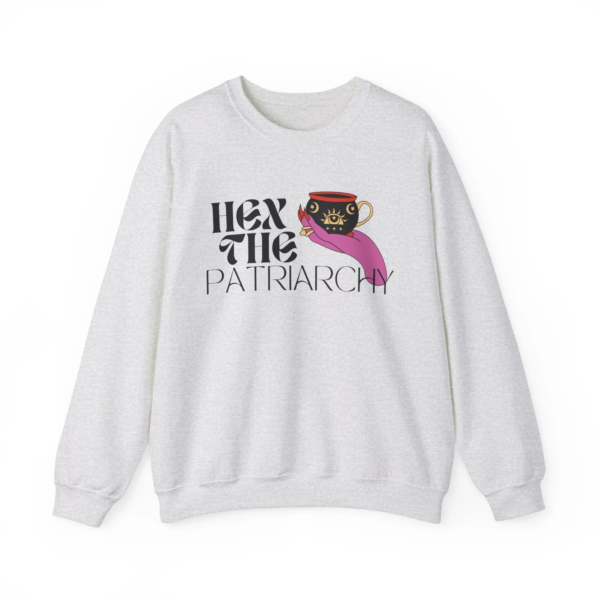 Hex the Patriarchy Unisex Heavy Blend™ Crewneck Sweatshirt Sizes SM-5XL | Plus Size Available - Image 10