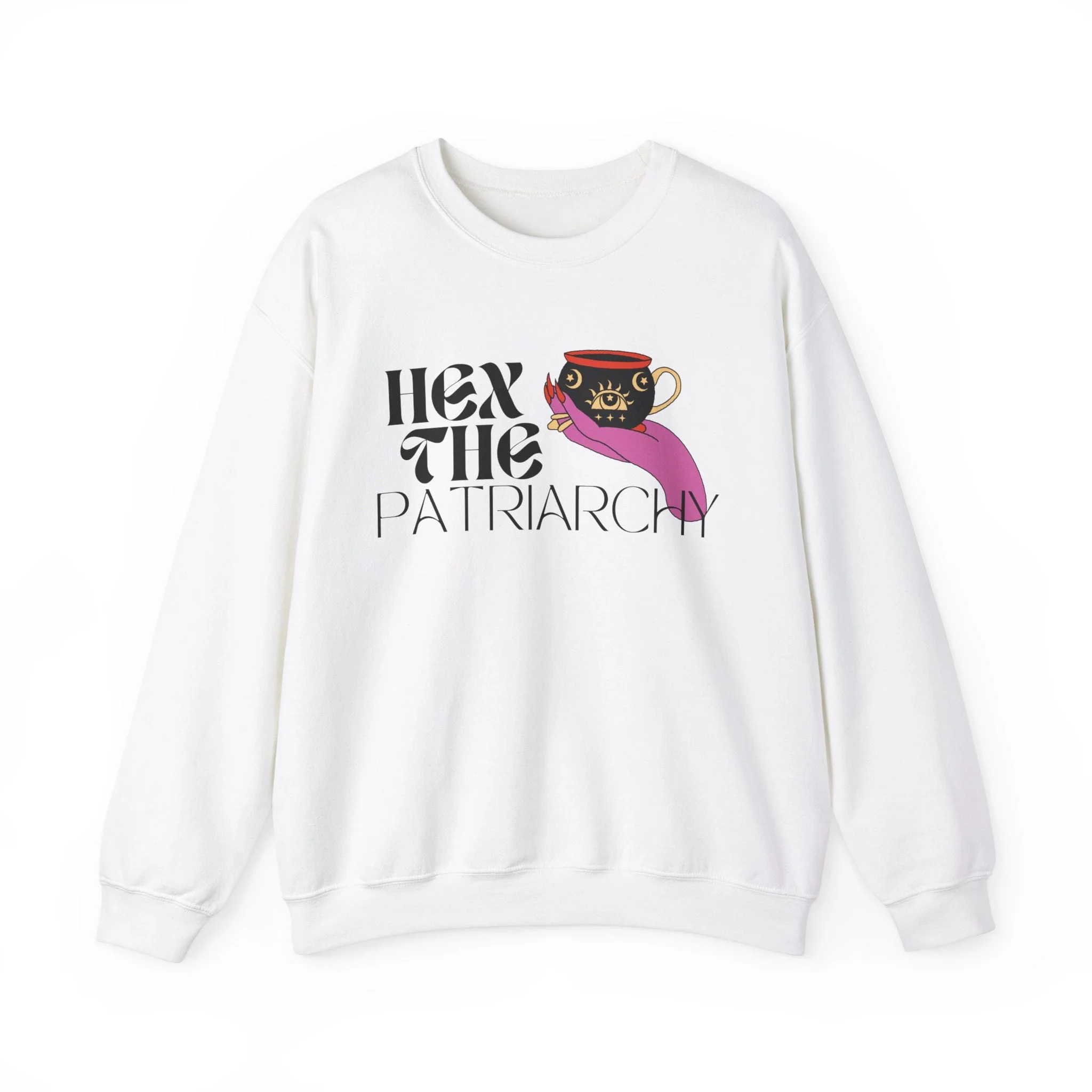 Hex the Patriarchy Unisex Heavy Blend™ Crewneck Sweatshirt Sizes SM-5XL | Plus Size Available - Image 14