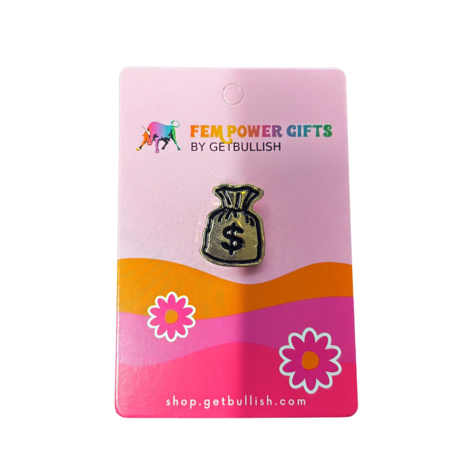 Hey There, Moneybags Gold Pin Brooch - Image 3