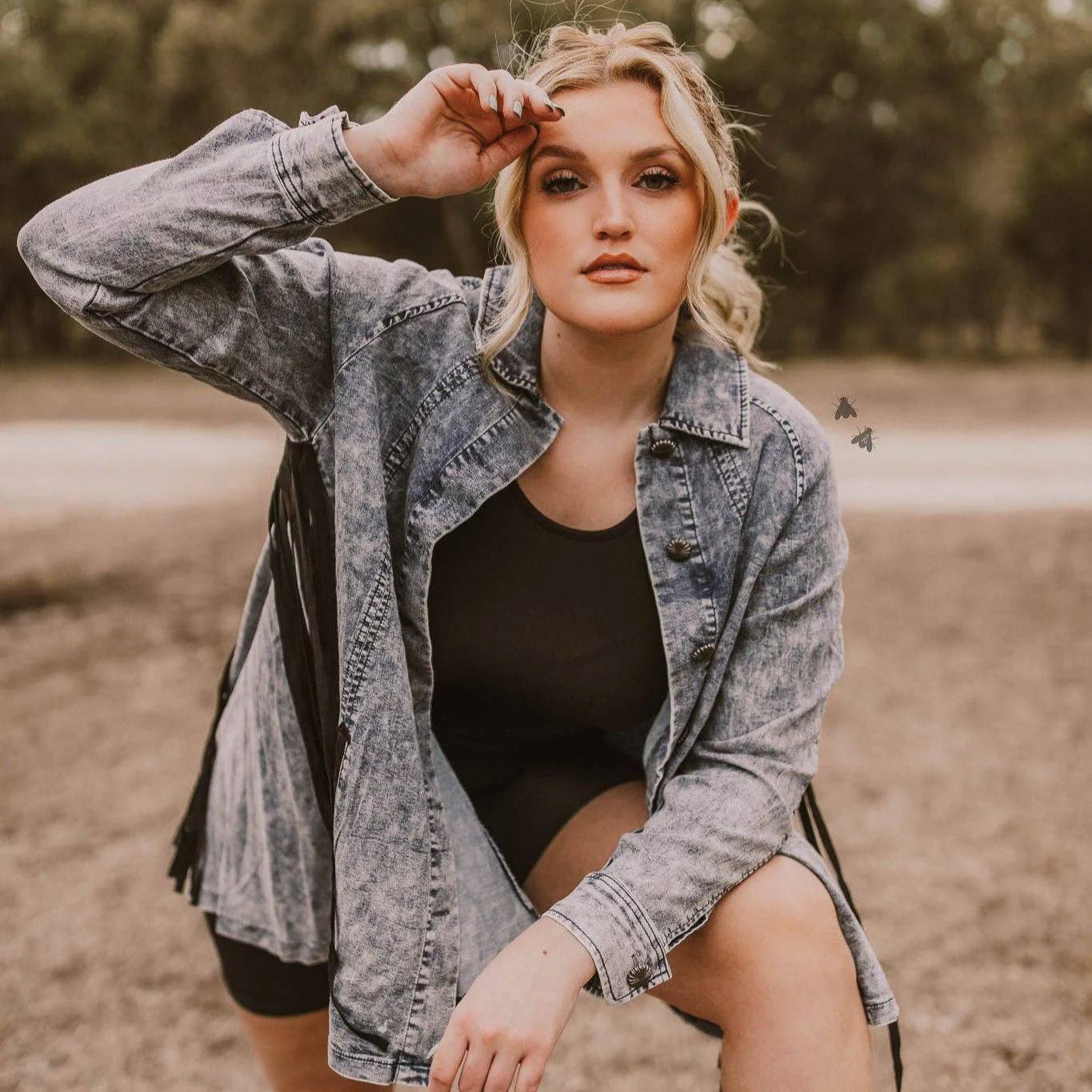 S-2X Hidalgo Falls Denim Jacket with Fringe Details - Image 2