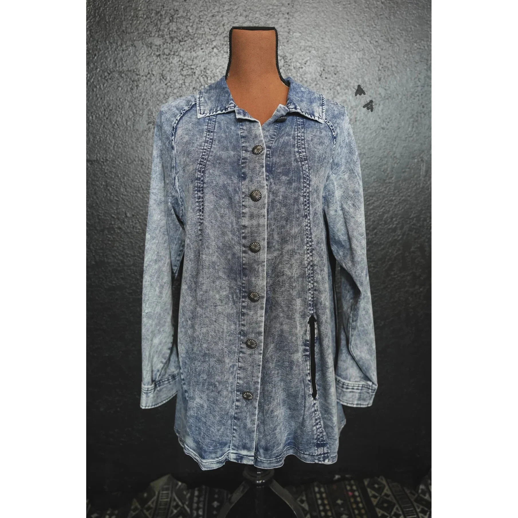 S-2X Hidalgo Falls Denim Jacket with Fringe Details - Image 3