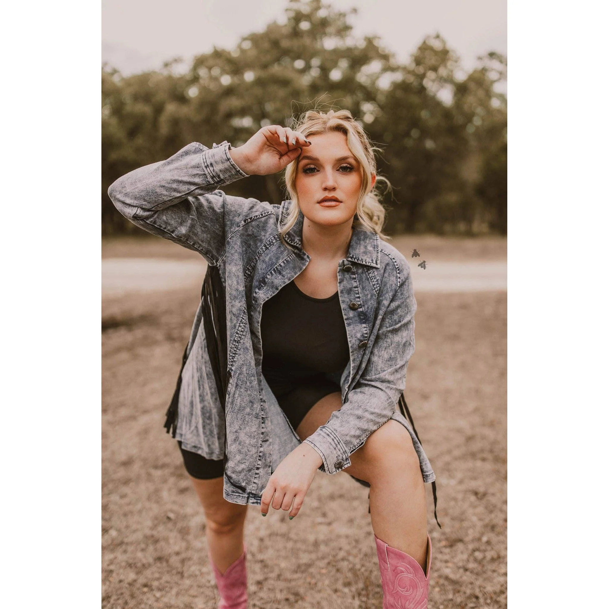 S-2X Hidalgo Falls Denim Jacket with Fringe Details - Image 8