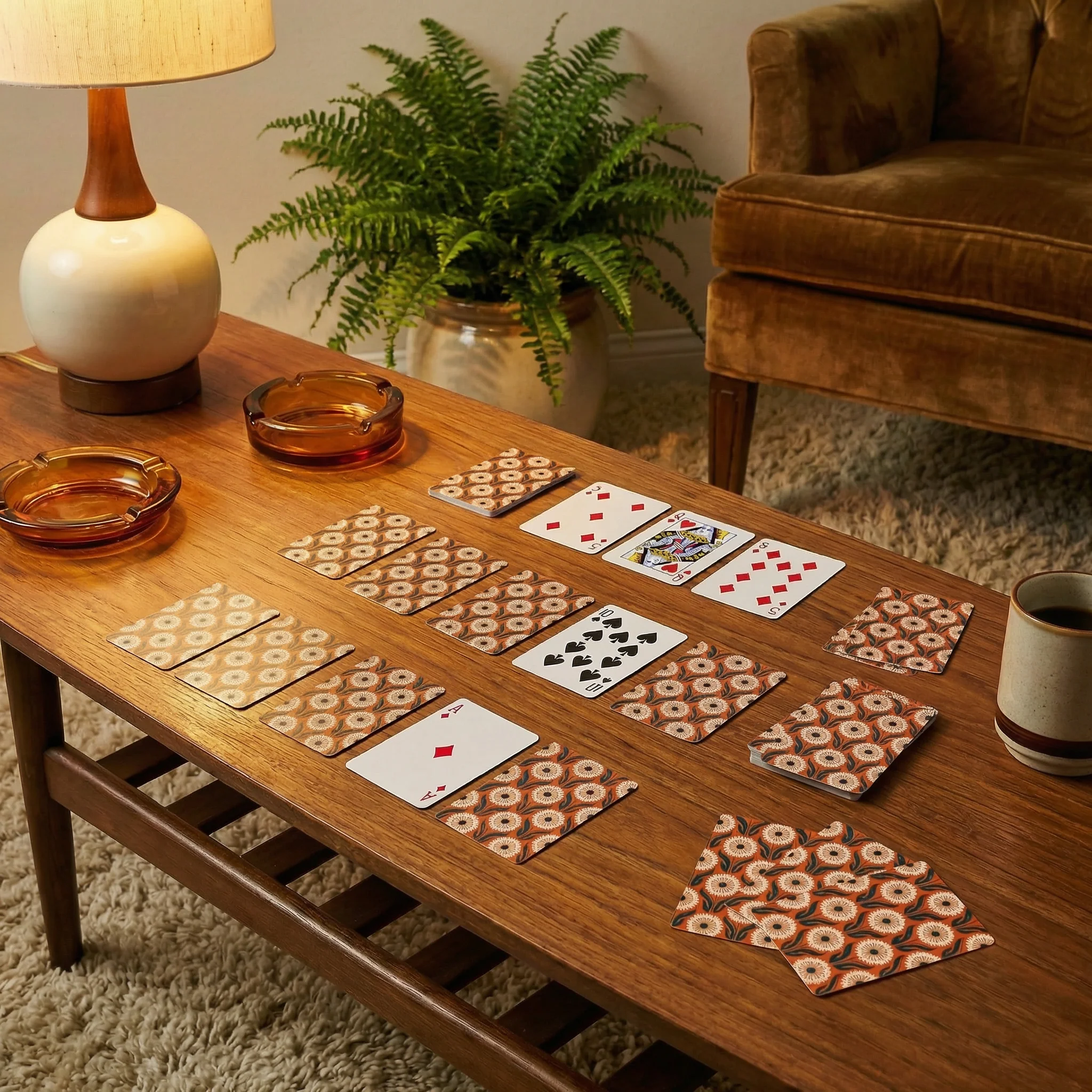 Hippie Daisies Playing Cards | Floral Pattern Deck with Acrylic Case (54 Cards) - Image 7